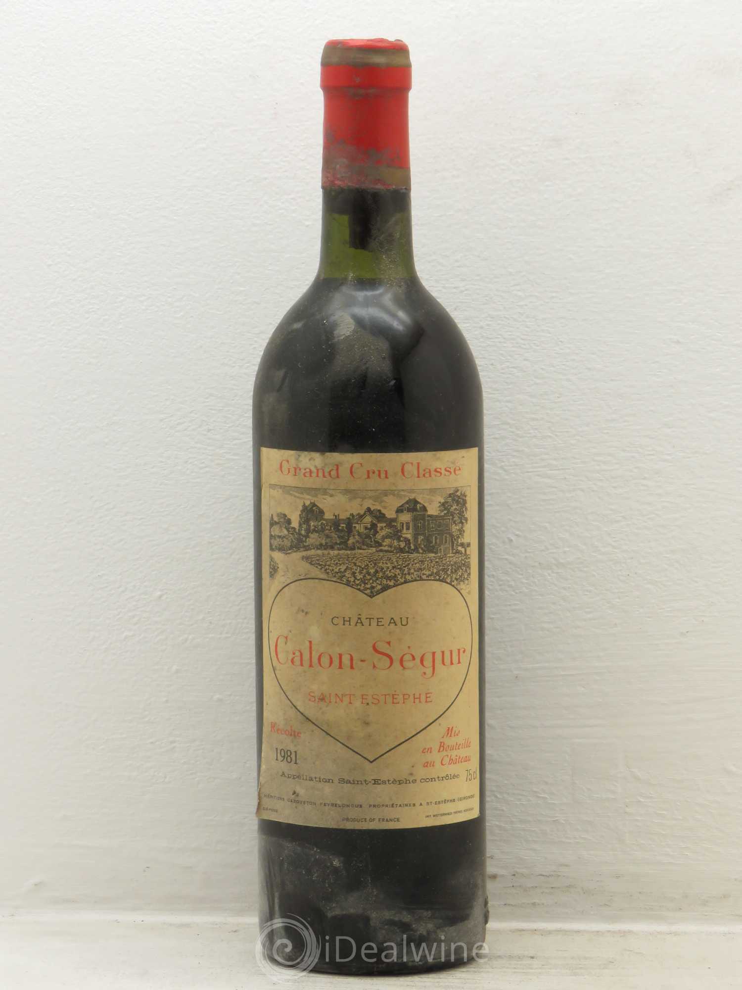 Château Calon Ségur 3ème Grand Cru Classé 1981 - Lot de 1 bouteille - 0