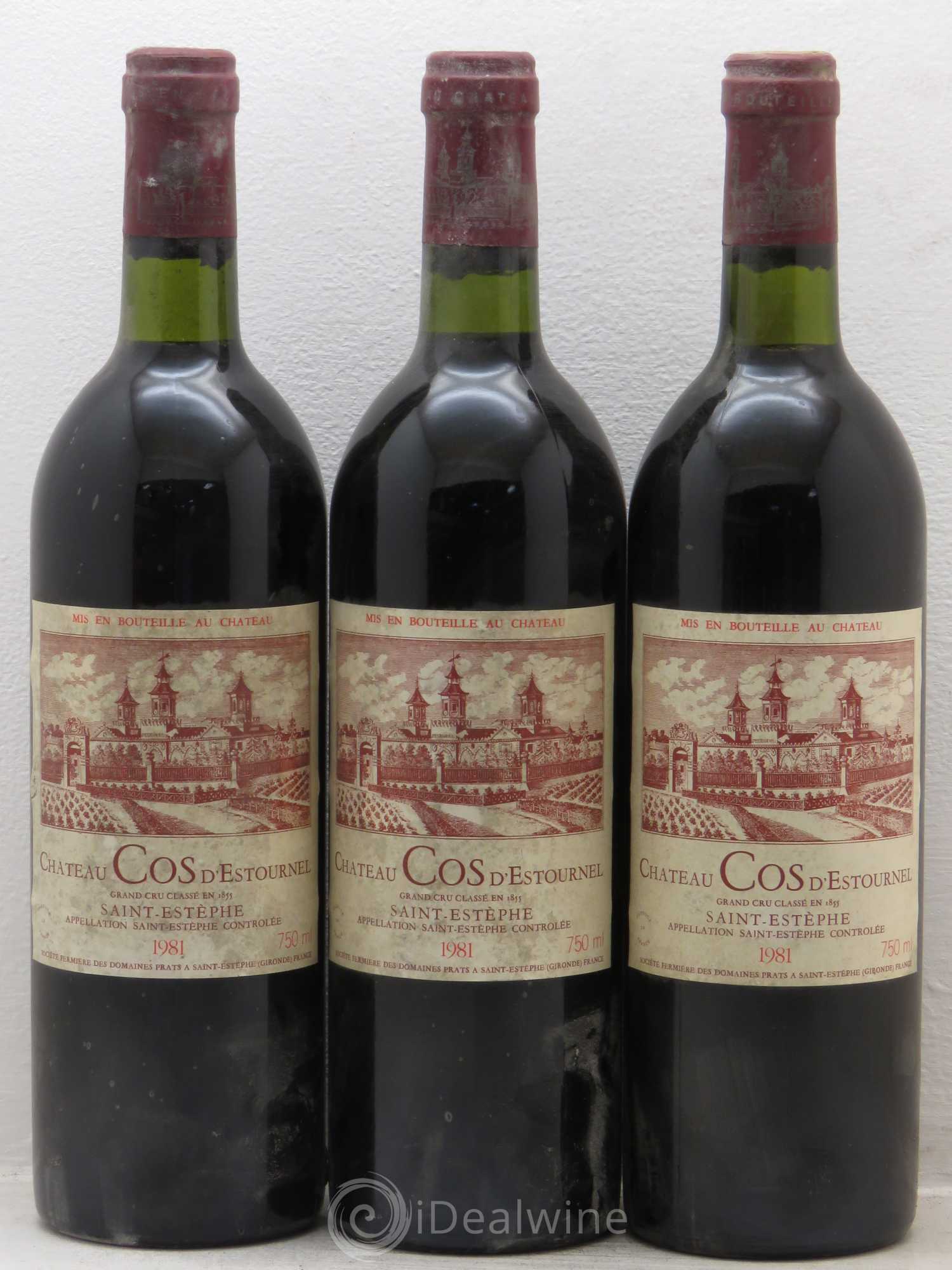 Cos d'Estournel 2ème Grand Cru Classé 1981 - Lot de 3 bouteilles - 0
