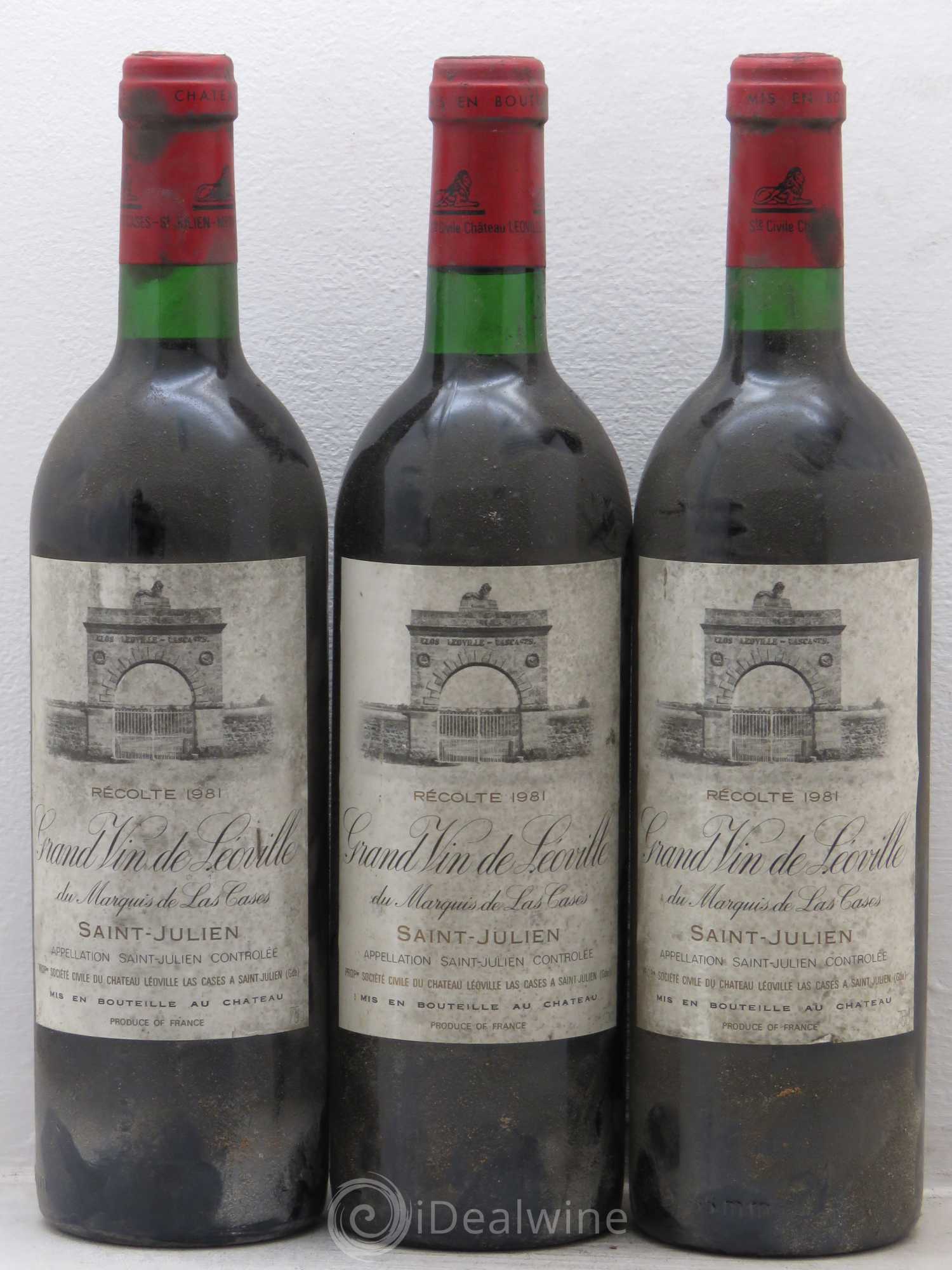 Château Léoville Las Cases 2ème Grand Cru Classé 1981 - Lot de 3 bouteilles - 0