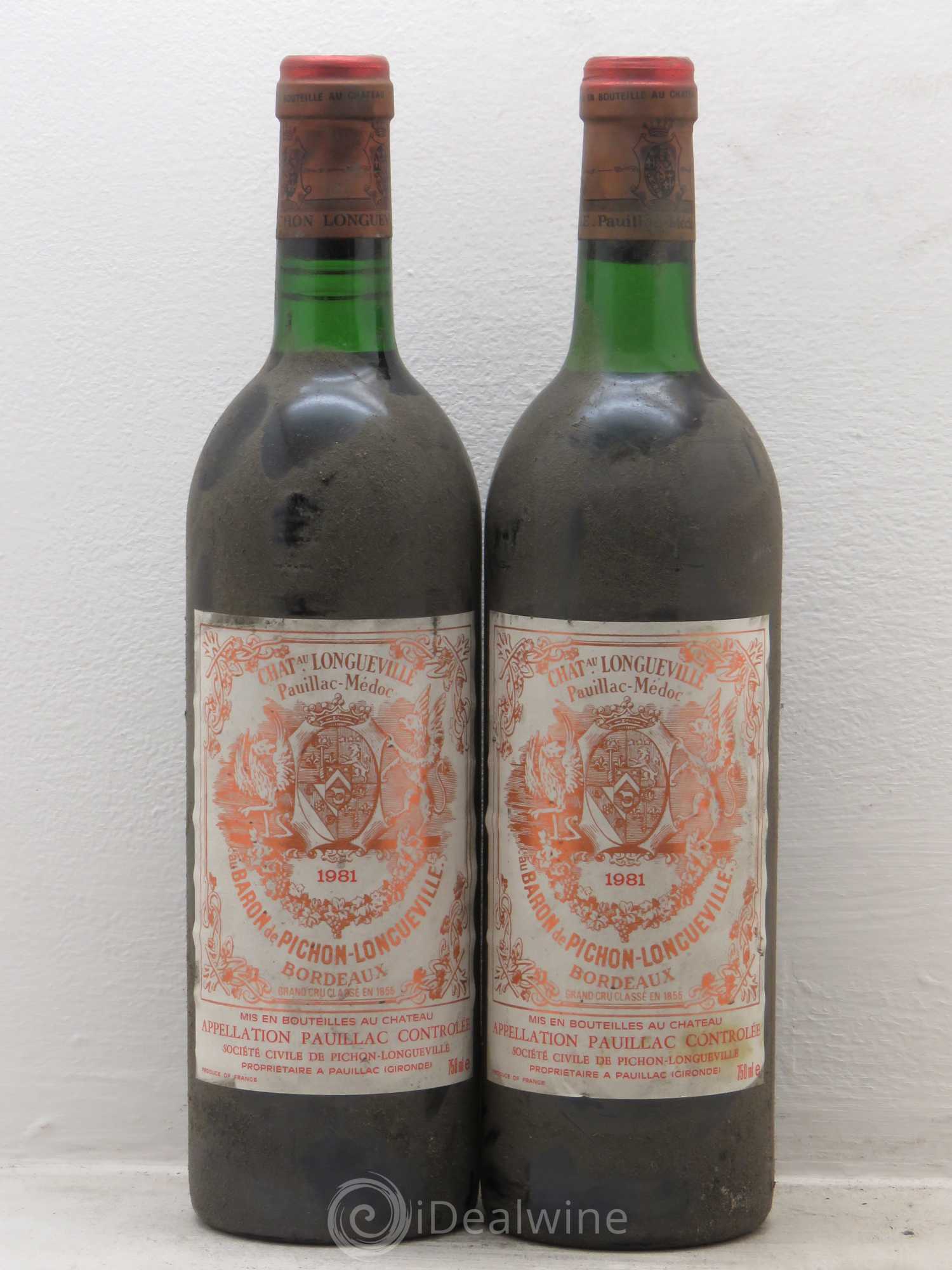 Pichon Longueville Baron 2ème Grand Cru Classé 1981 - Lot de 2 bouteilles - 0