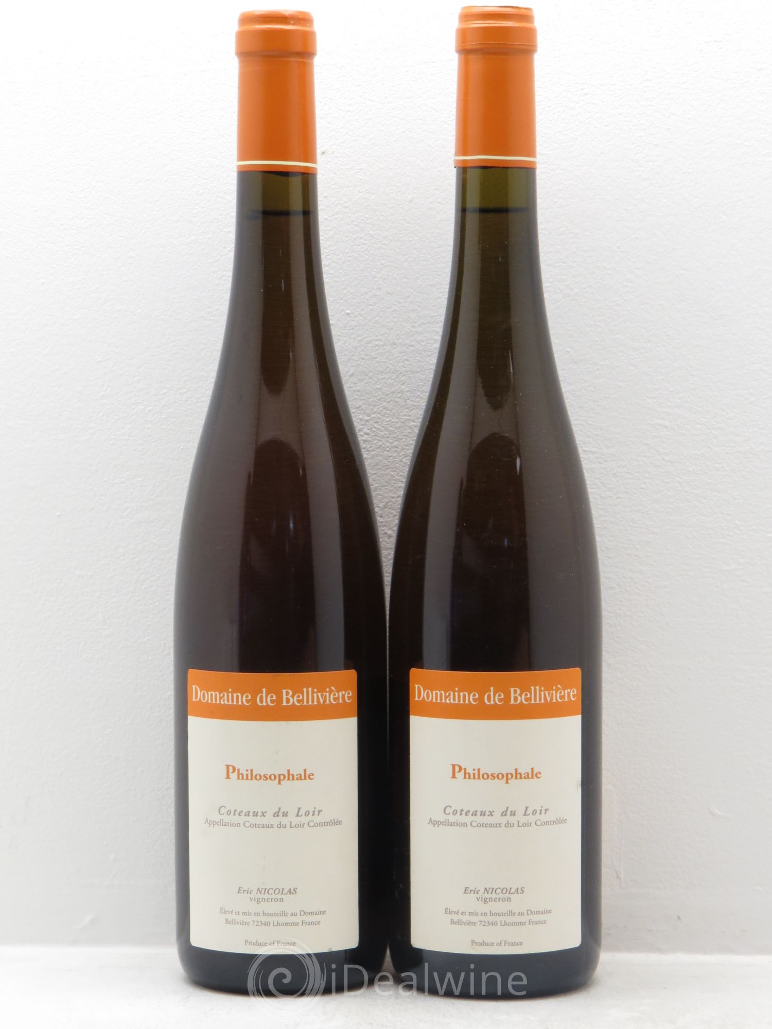 Coteaux du Loir Moelleux Philosophale Domaine de Bellivière 2010 - Posten von 2 Flaschen - 0
