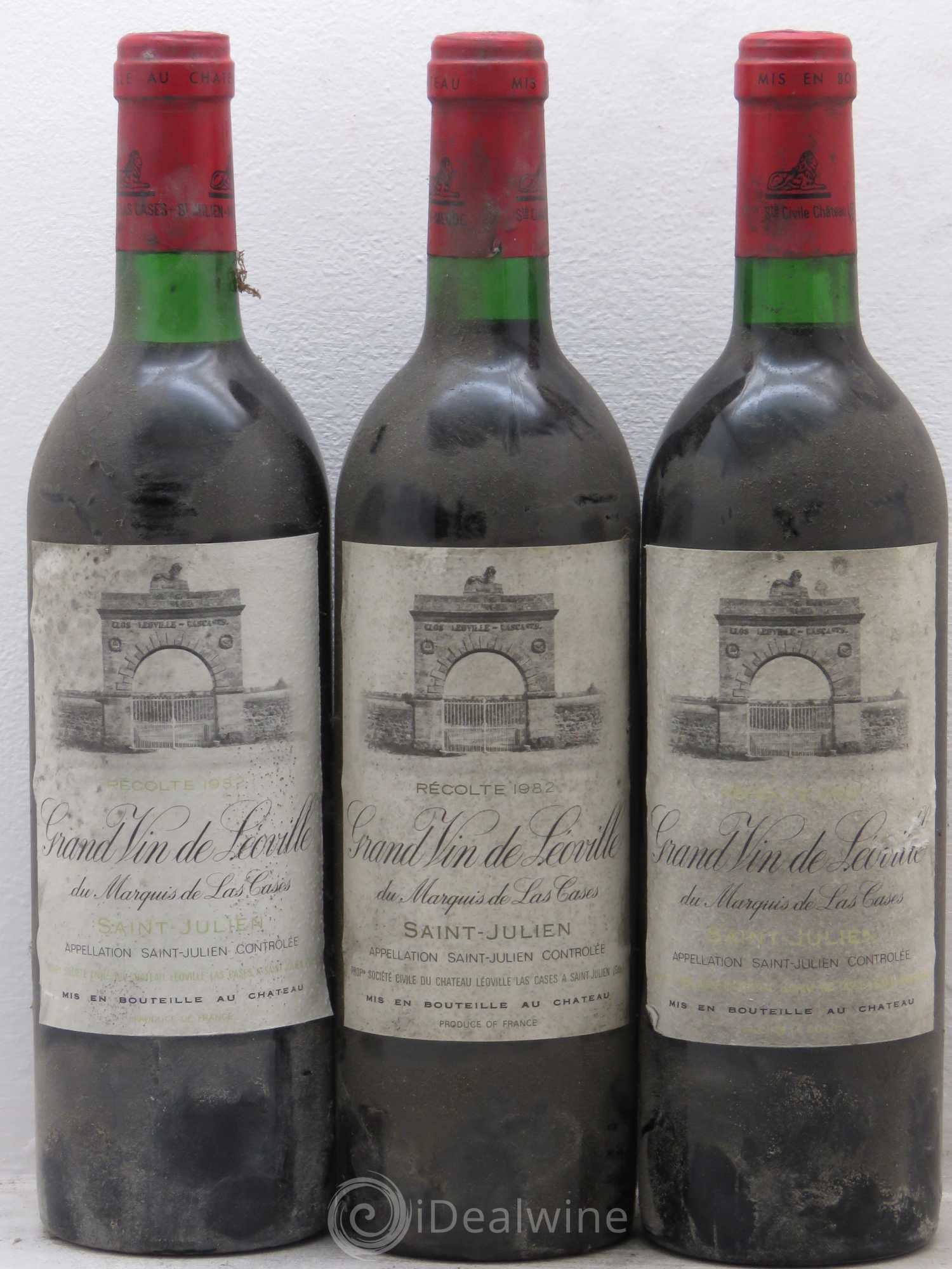 Château Léoville Las Cases 2ème Grand Cru Classé 1982 - Lot de 3 bouteilles - 0