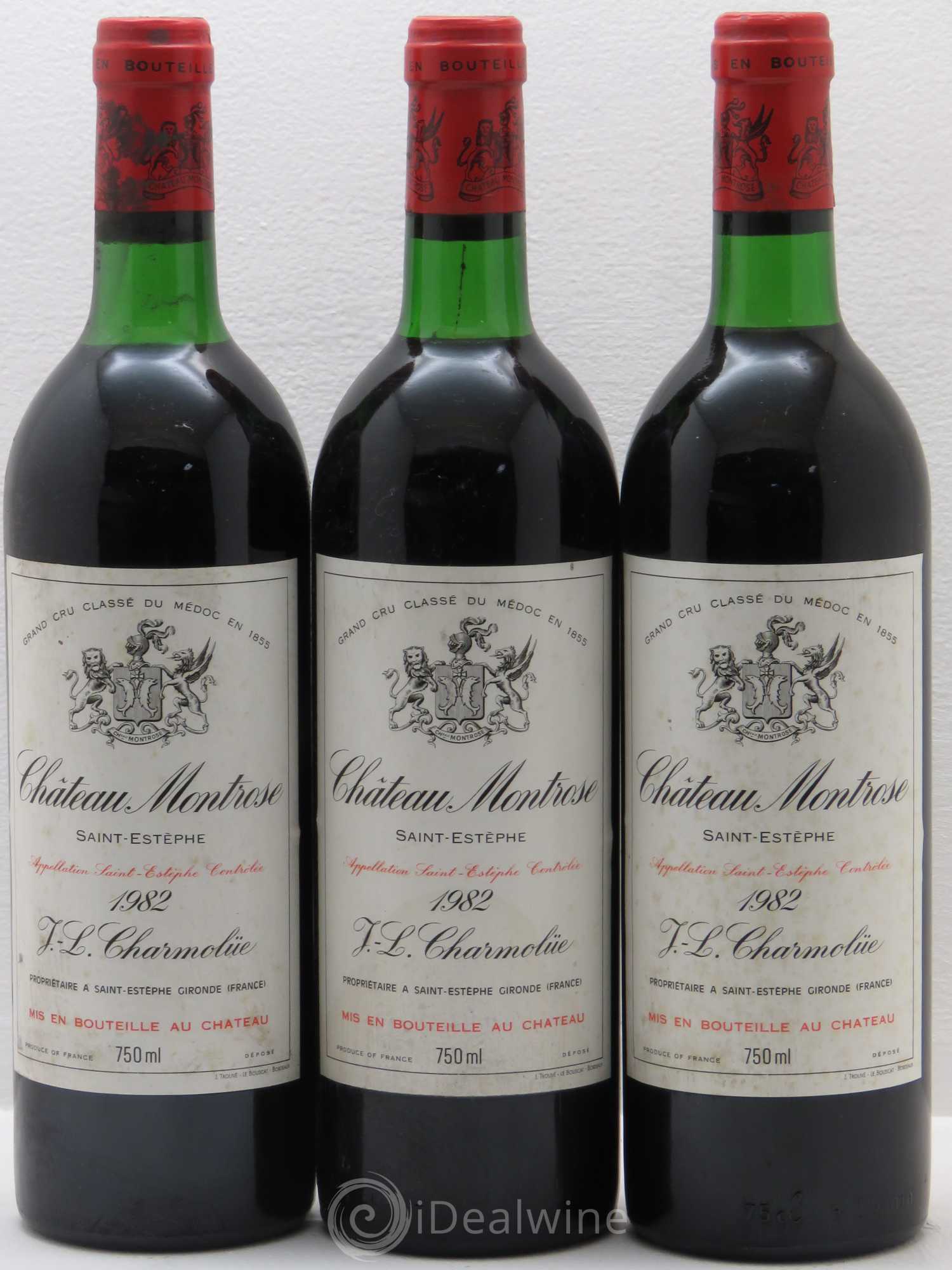 Château Montrose 2ème Grand Cru Classé 1982 - Lot de 3 bouteilles - 0