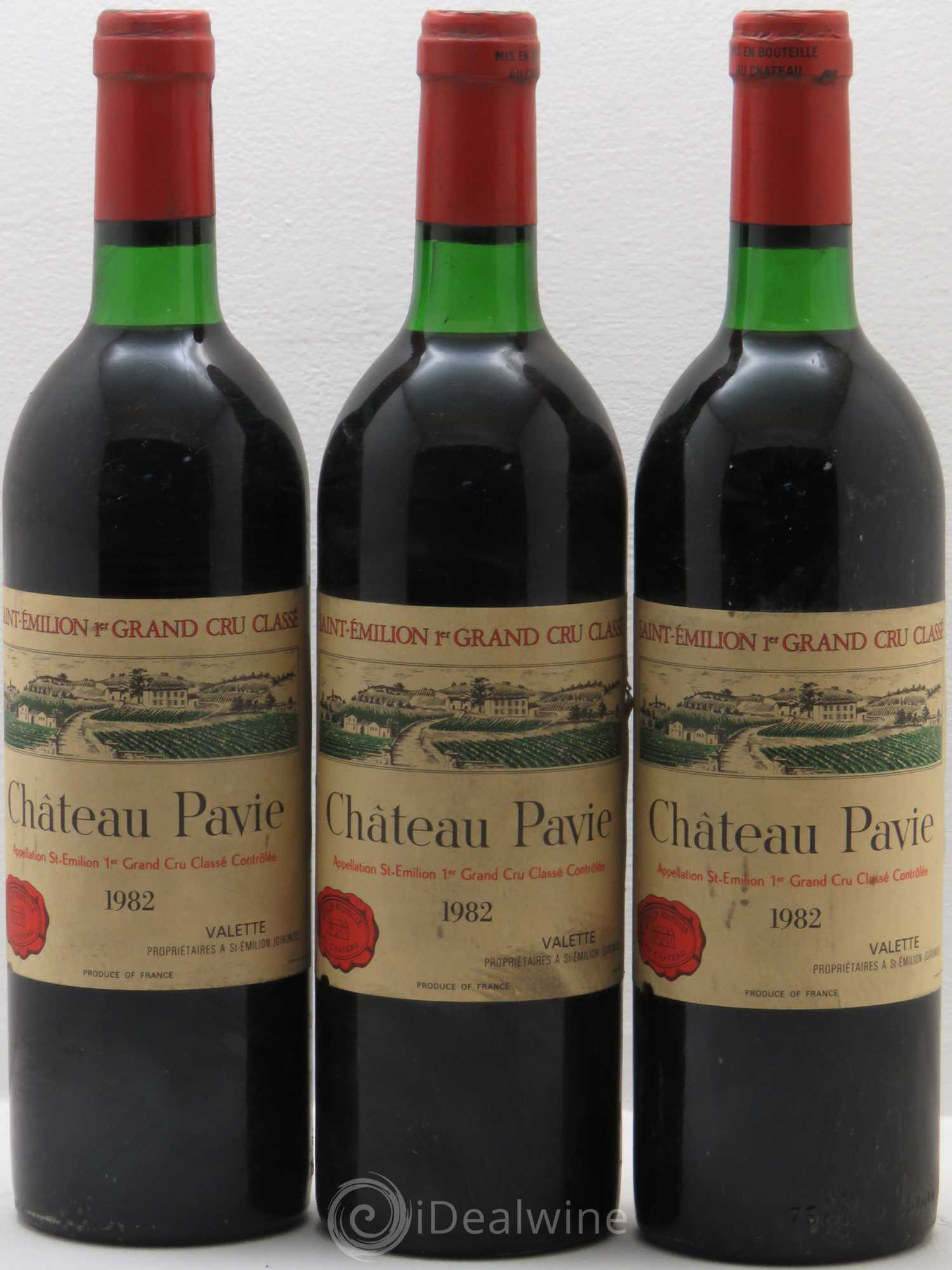 Château Pavie 1er Grand Cru Classé A 1982 - Lot de 3 bouteilles - 0
