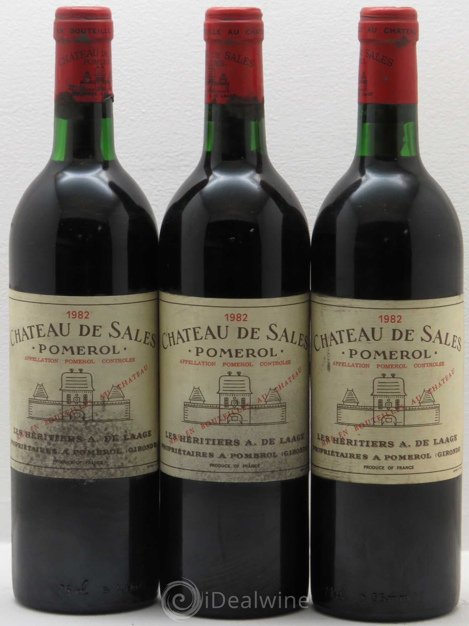 Château de Sales 1982 - Lot de 3 bouteilles - 0