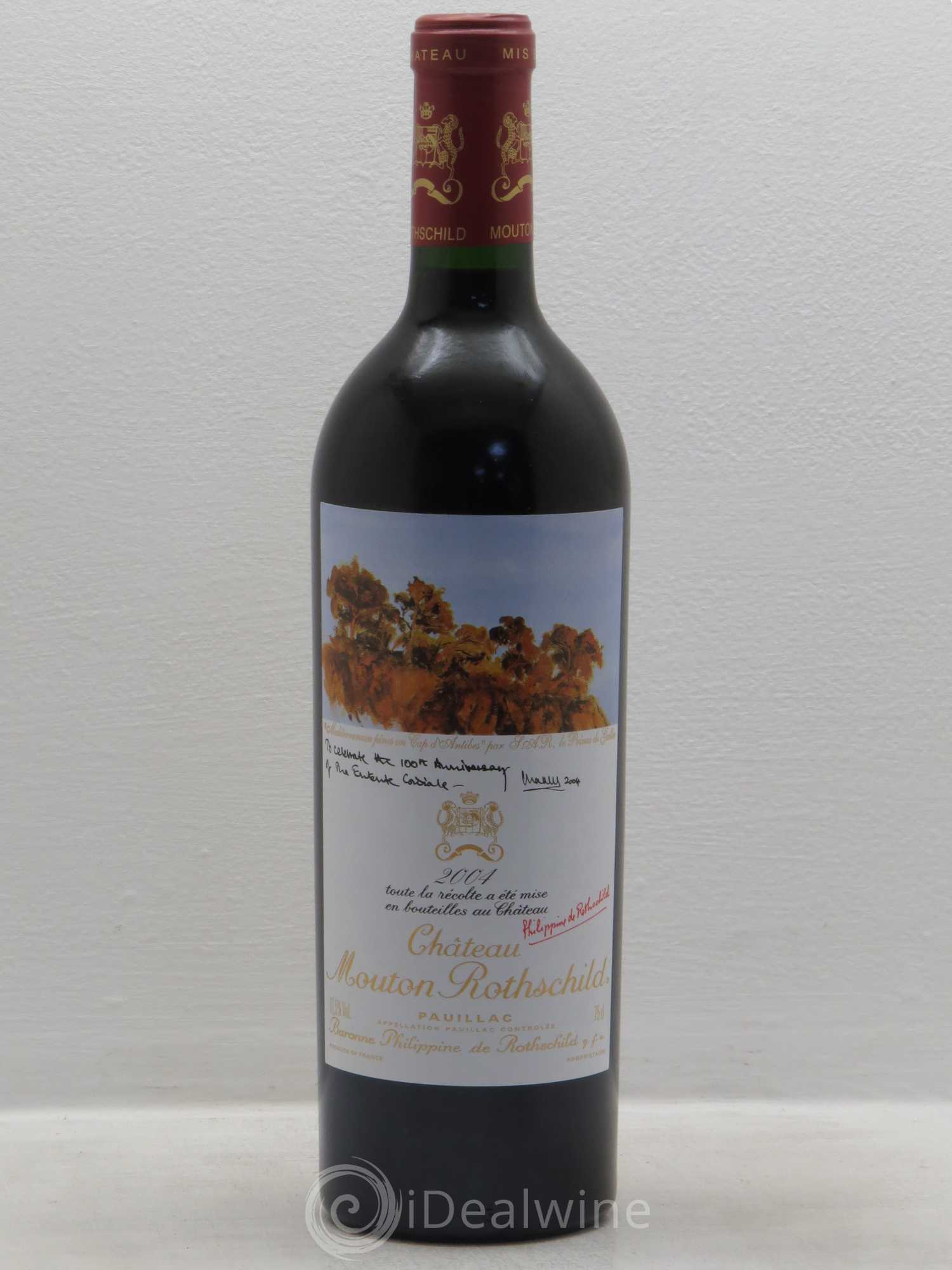 Château Mouton Rothschild 1er Grand Cru Classé 2004 - Lot de 1 bouteille - 0