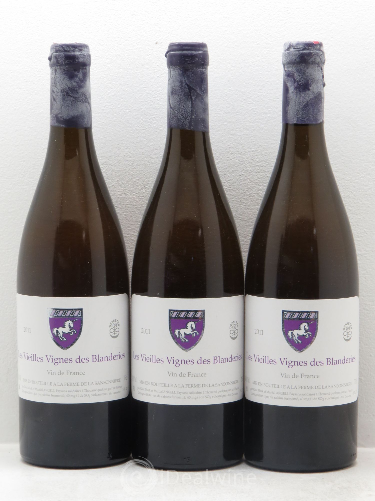 Vin de France Les Vieilles Vignes des Blanderies Mark Angeli (Domaine) - Ferme de la Sansonnière 2011 - Posten von 3 Flaschen - 0