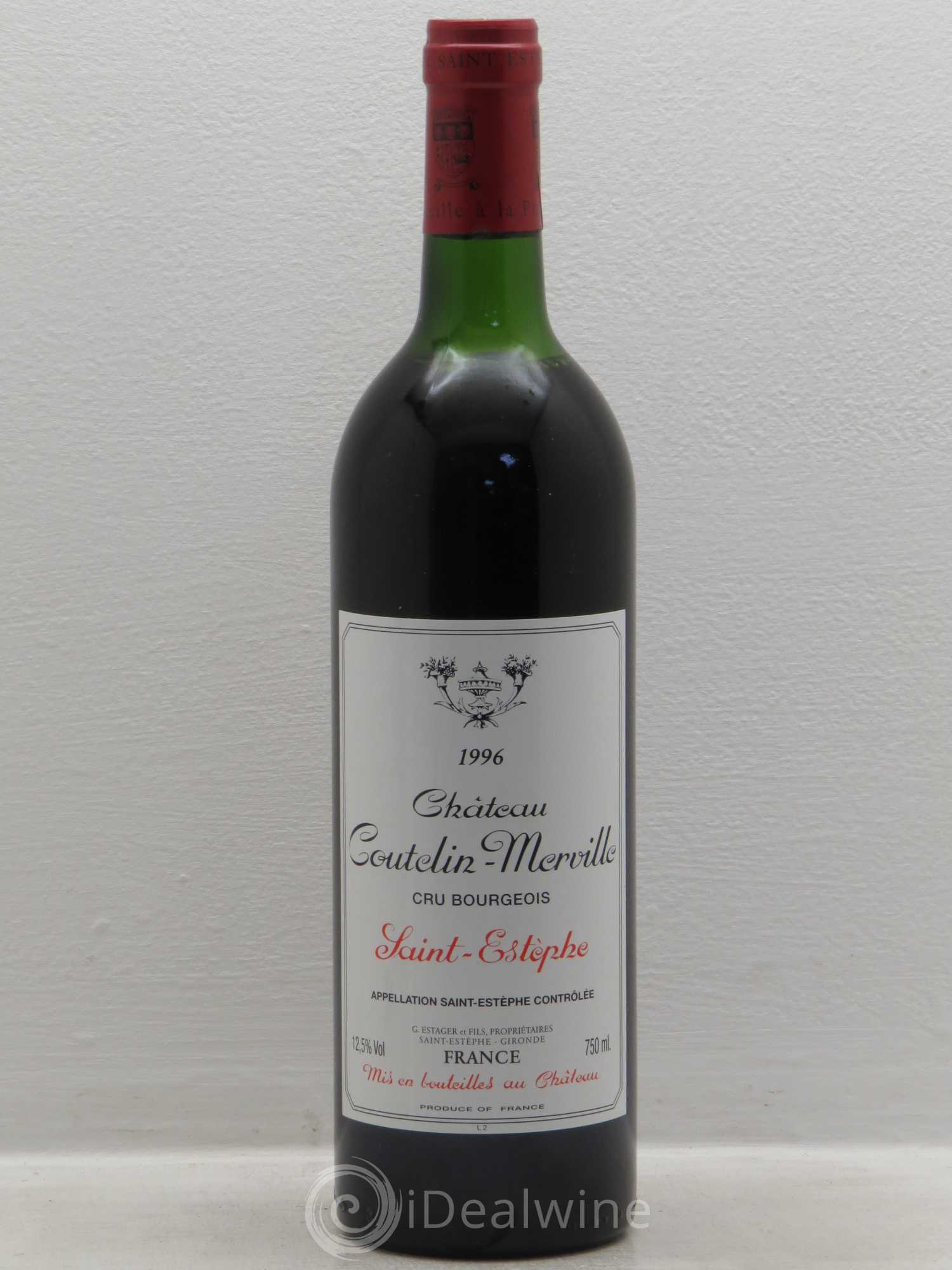 Château Coutelin-Merville Cru Bourgeois 1996 - Lot de 6 bouteilles - 0