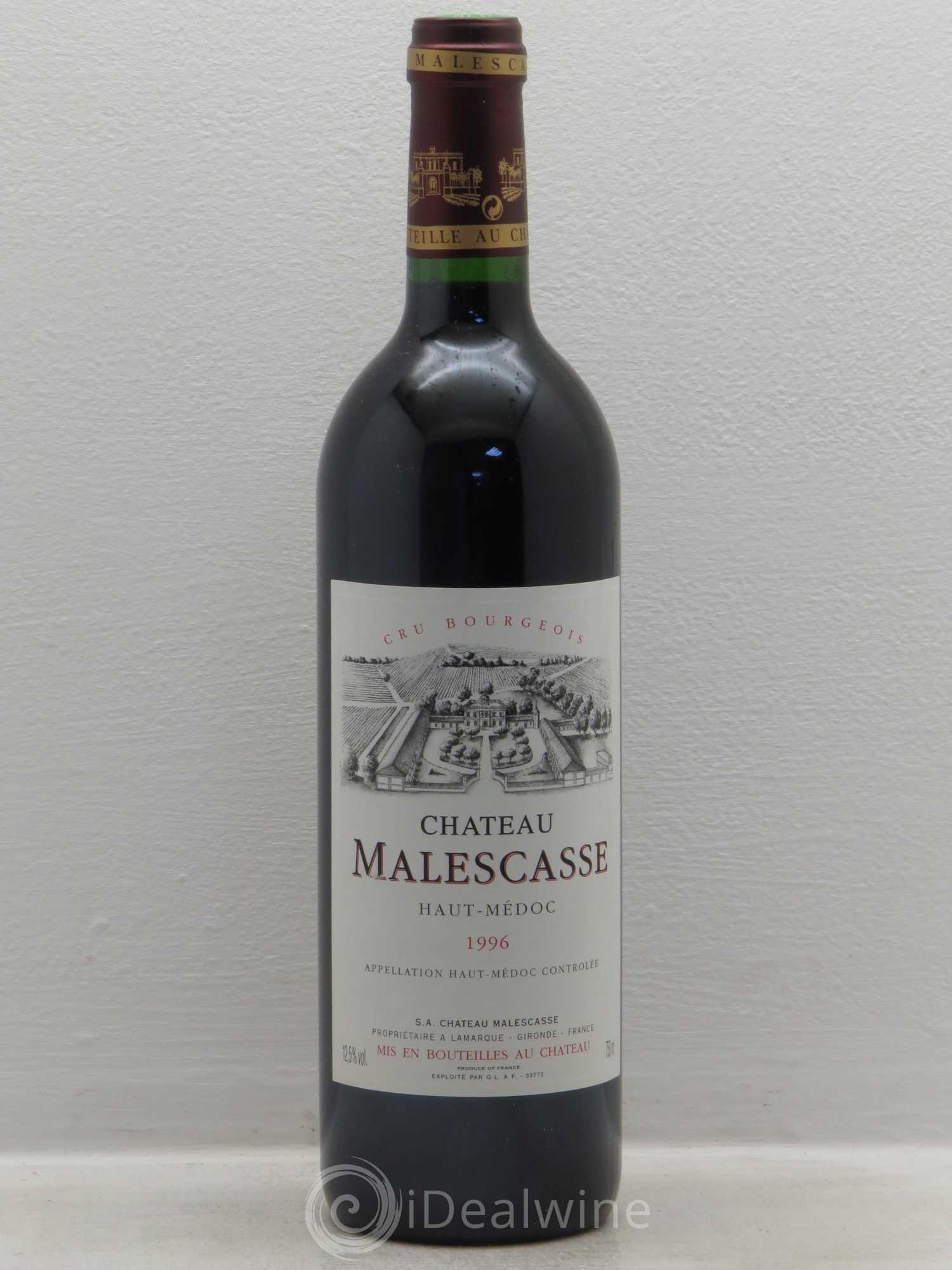 Château Malescasse Cru Bourgeois Exceptionnel 1996 - Lot de 6 bouteilles - 0