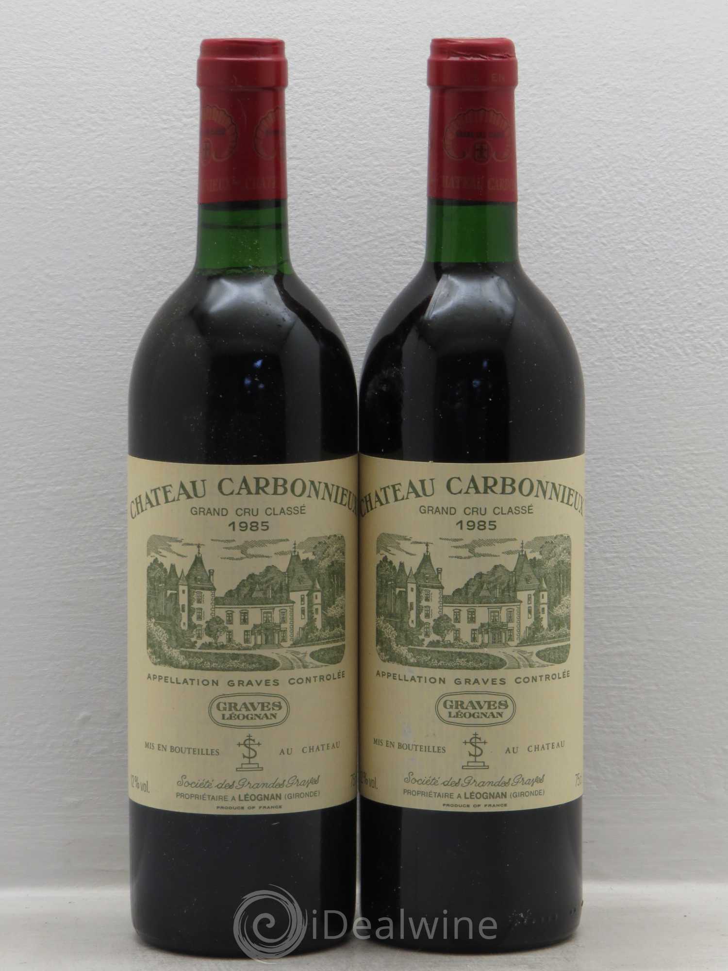 Château Carbonnieux Cru Classé de Graves 1985 - Lot de 2 bouteilles - 0