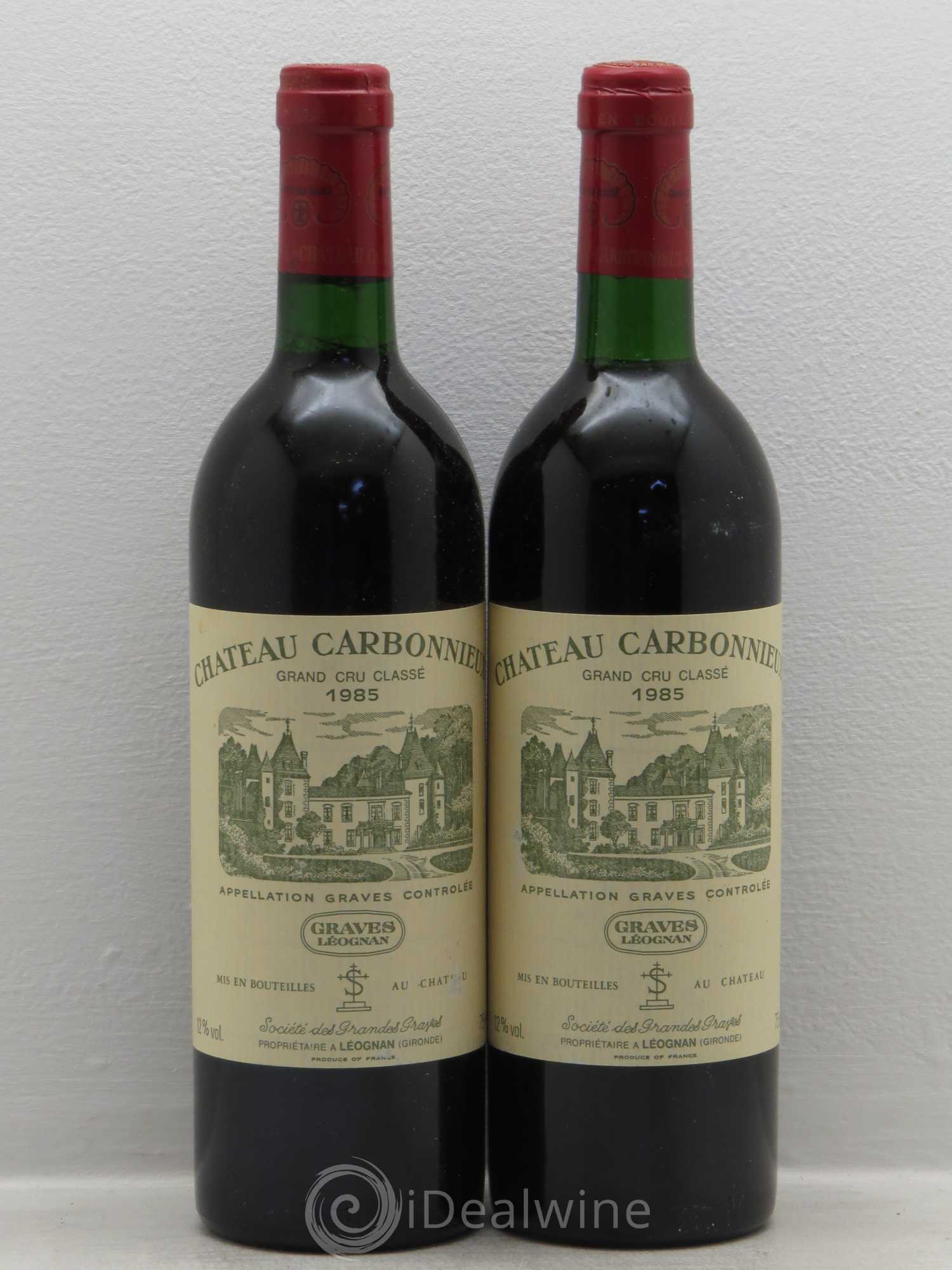 Château Carbonnieux Cru Classé de Graves 1985 - Lot de 2 bouteilles - 0