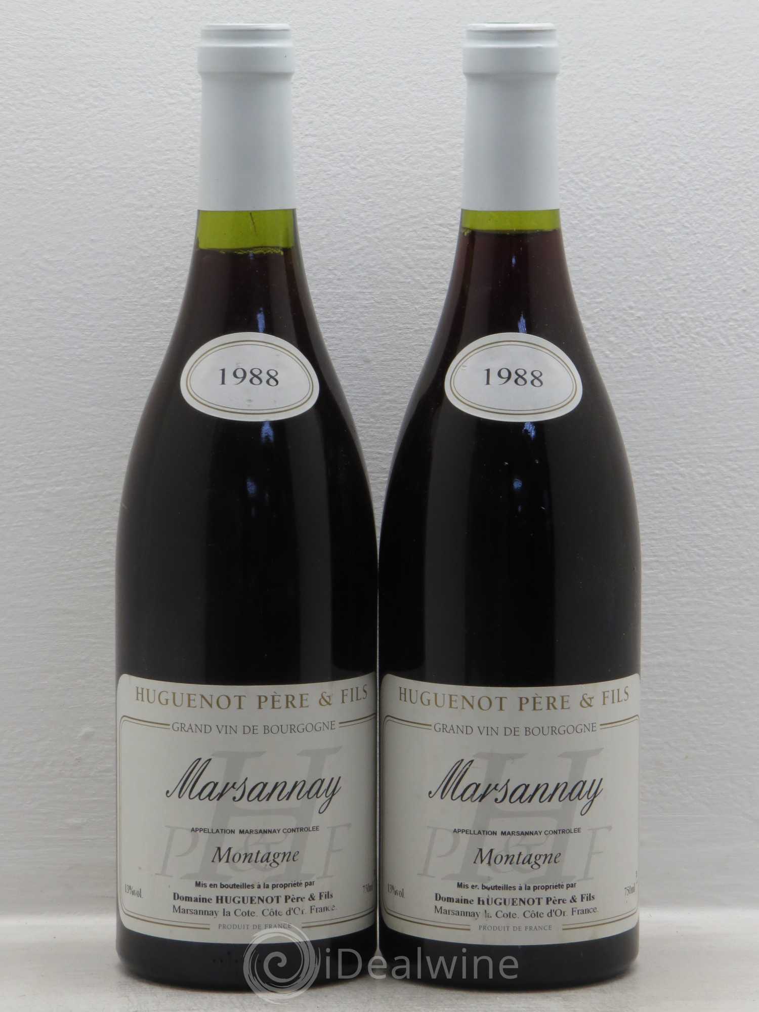 Marsannay Montagne - Domaine Huguenot Père et Fils 1988 - Posten von 2 Flaschen - 0