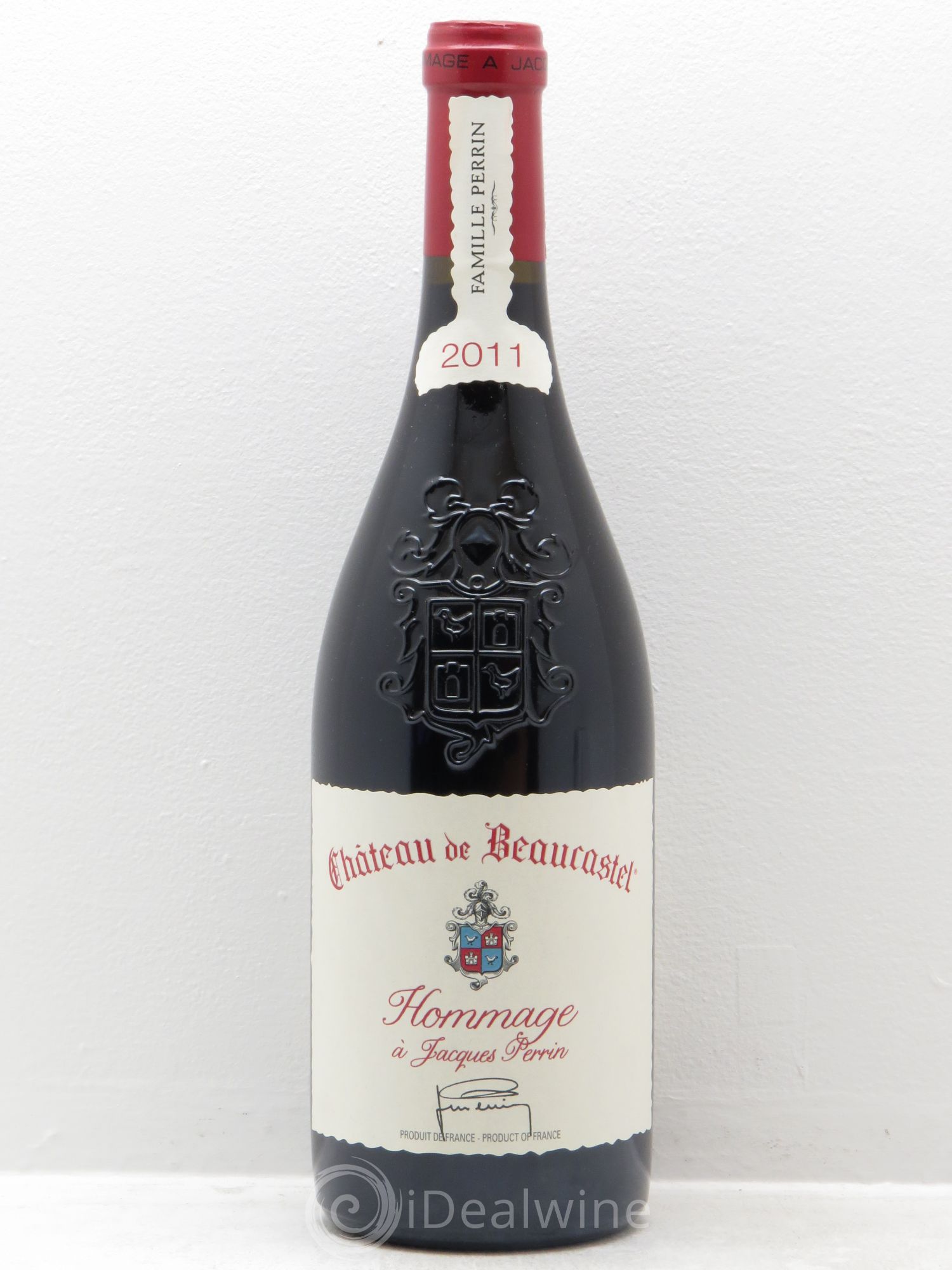 Châteauneuf-du-Pape Château de Beaucastel Hommage à Jacques Perrin Famille Perrin 2011 - Lot de 1 bouteille - 0