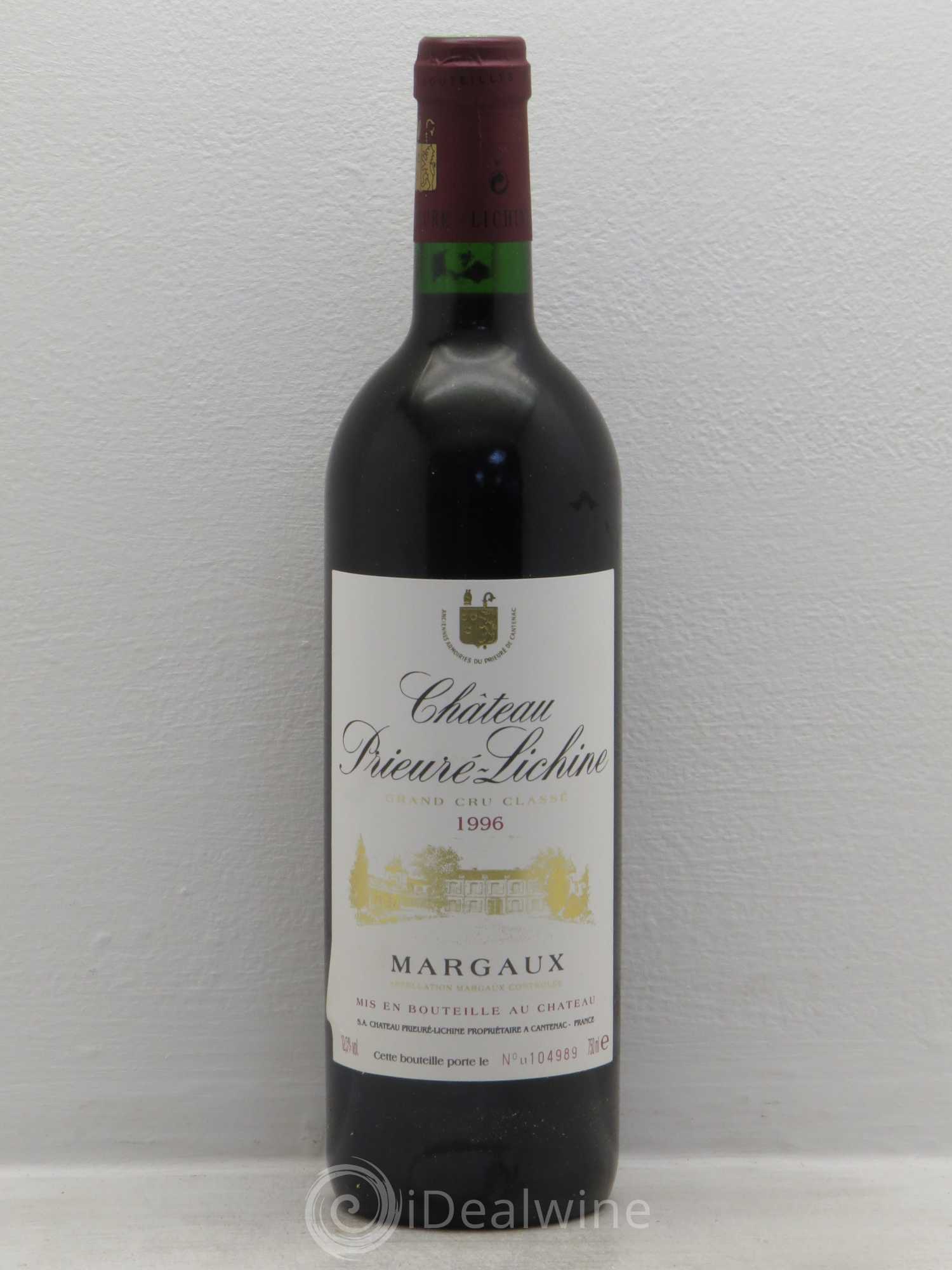 Château Prieuré Lichine 4ème Grand Cru Classé 1996 - Lot de 6 bouteilles - 0
