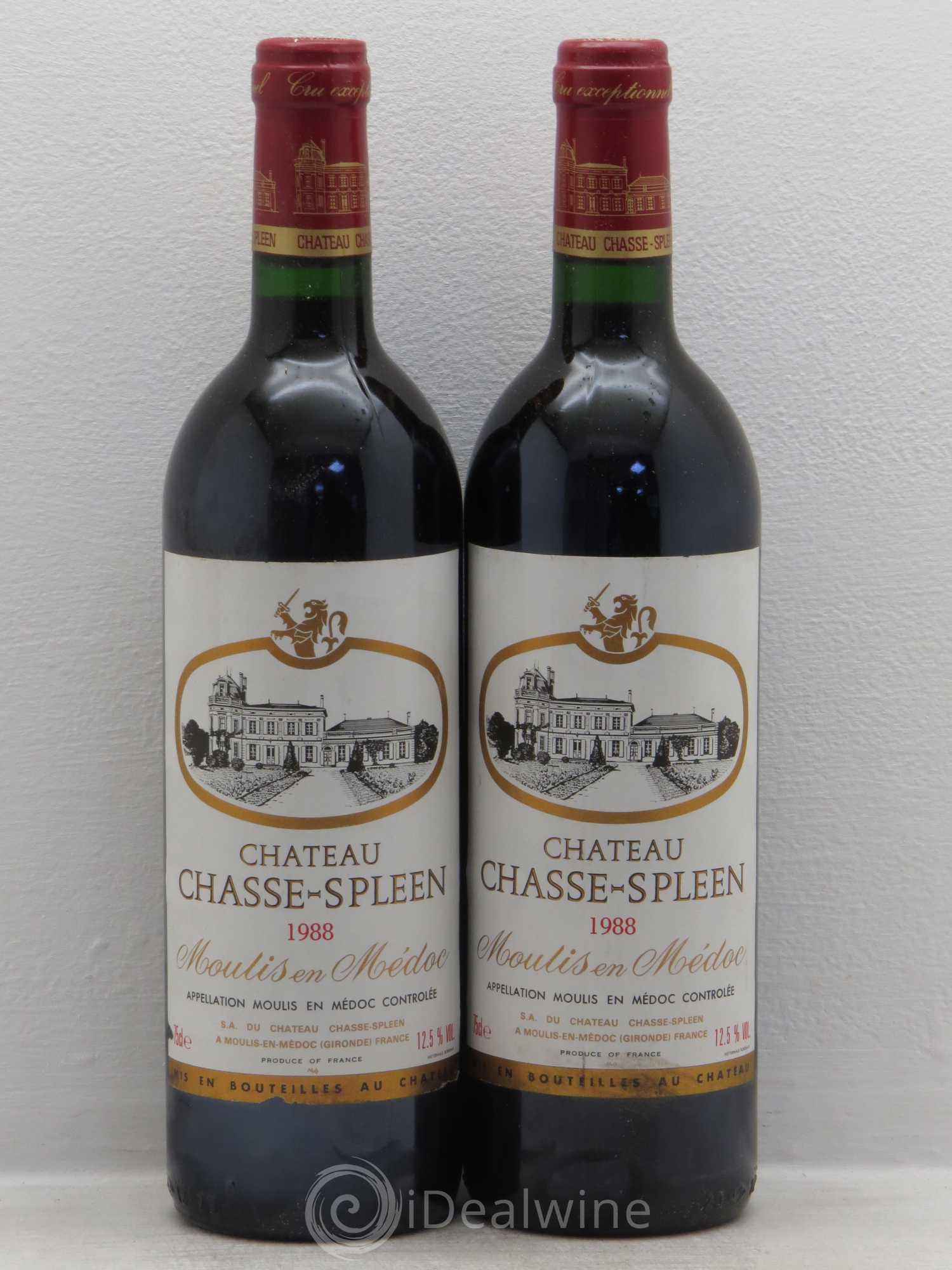 Château Chasse Spleen 1988 - Lot de 2 bouteilles - 0