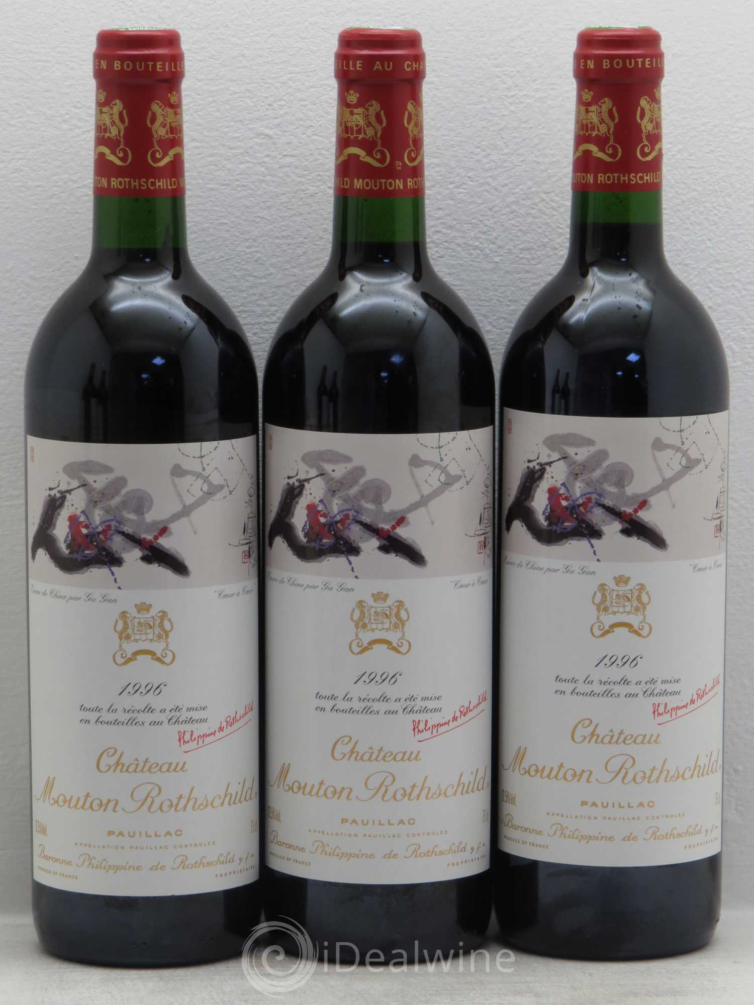 Château Mouton Rothschild 1er Grand Cru Classé 1996 - Lot de 12 bouteilles - 1