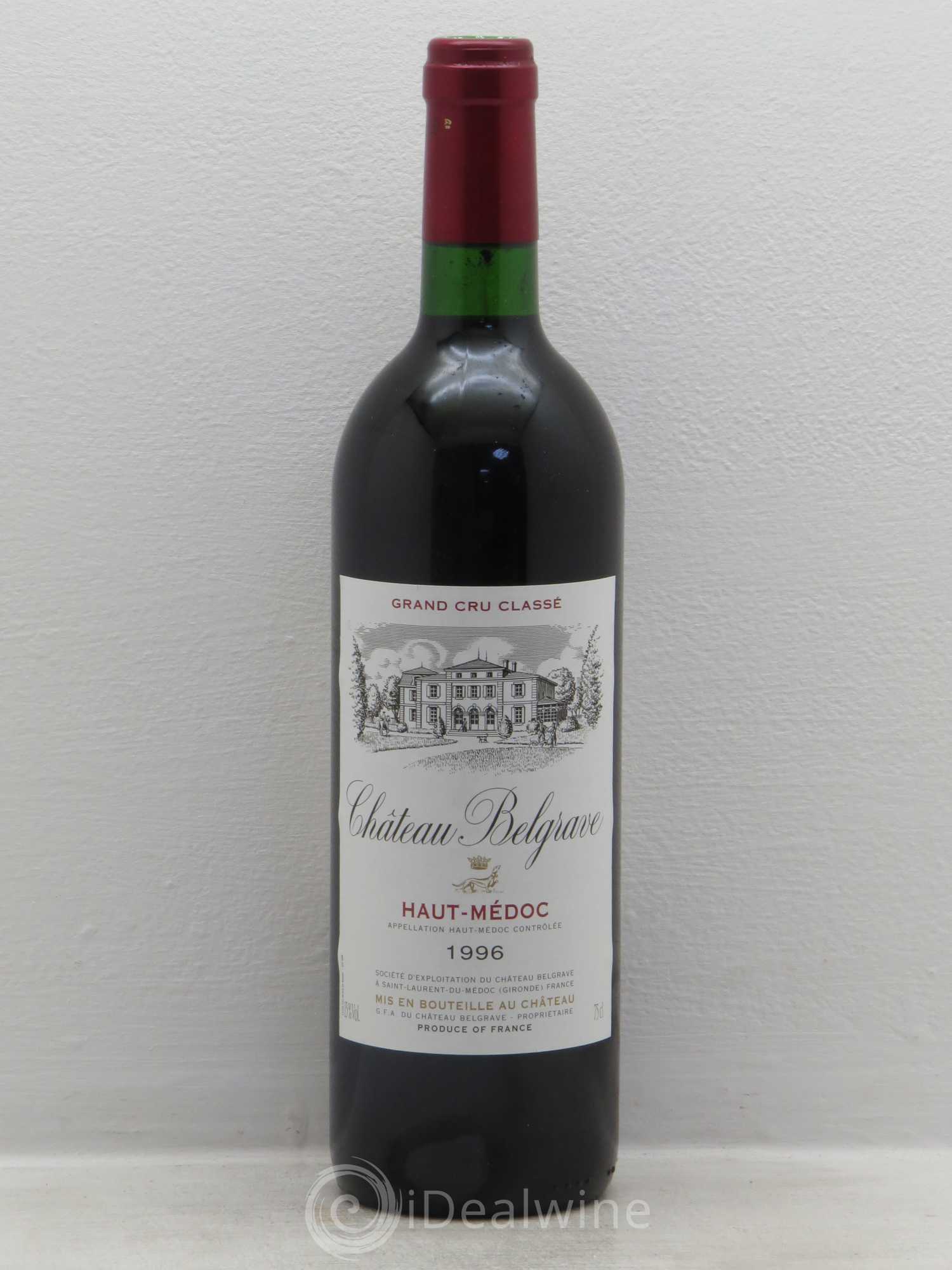 Château Belgrave 5ème Grand Cru Classé 1996 - Lot de 6 bouteilles - 0