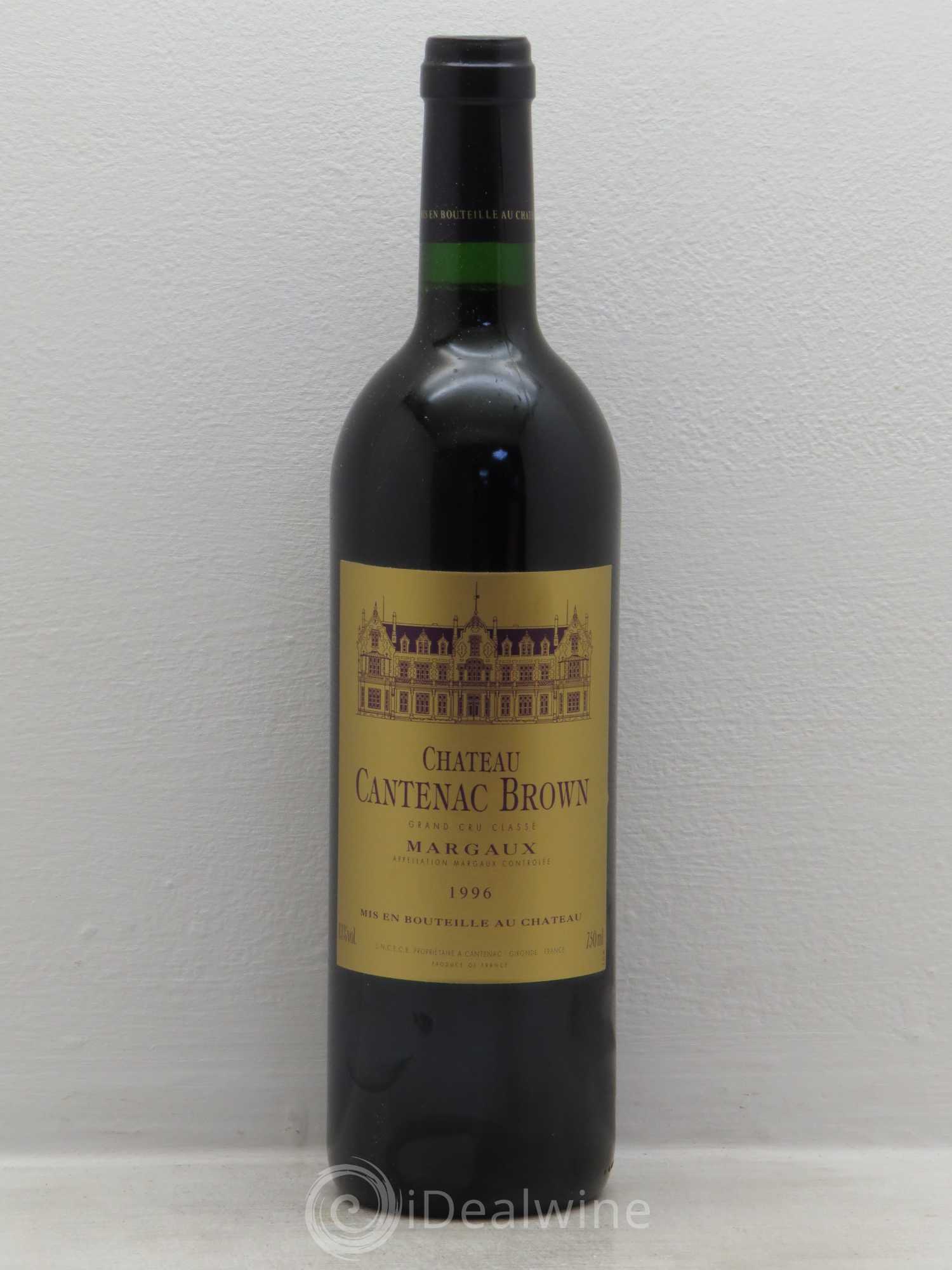 Château Cantenac Brown 3ème Grand Cru Classé 1996 - Lot de 6 bouteilles - 0