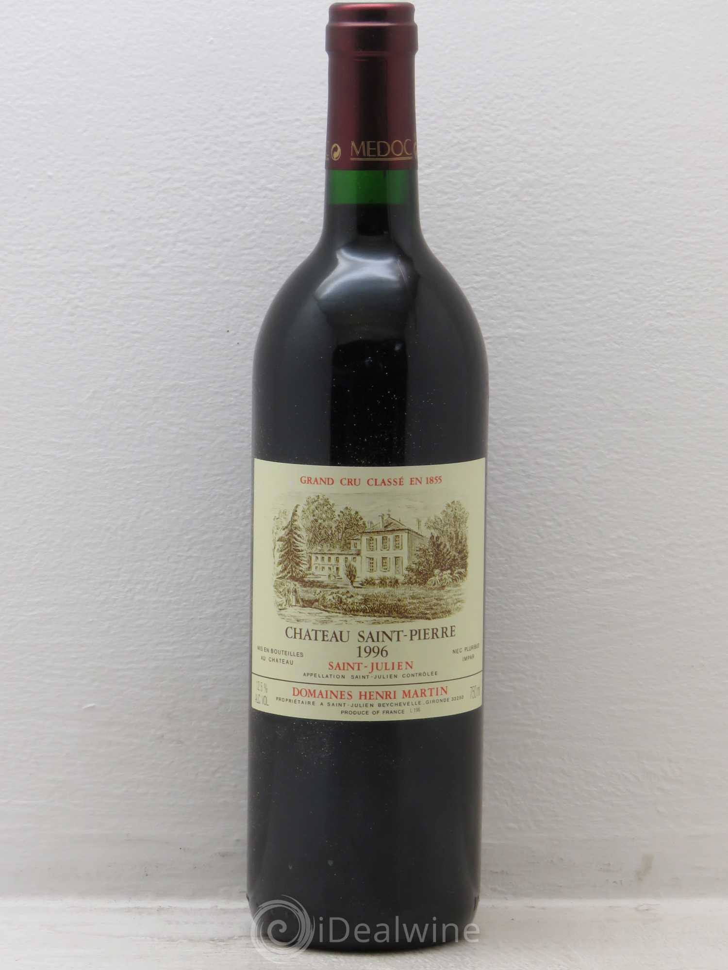 Château Saint-Pierre 4ème Grand Cru Classé 1996 - Lot de 12 bouteilles - 0