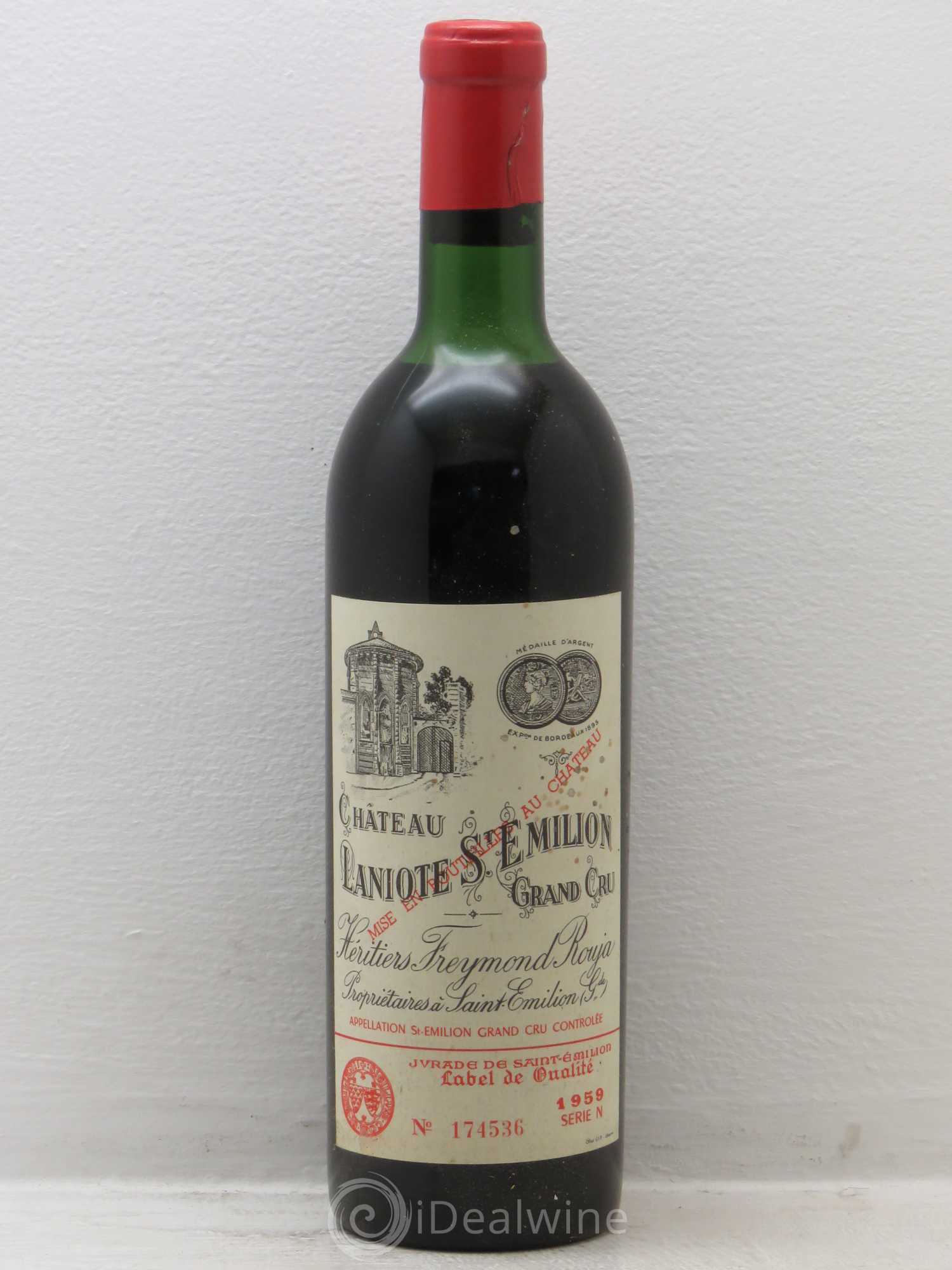 Château Laniote Grand Cru Classé 1959 - Lot de 1 bouteille - 0