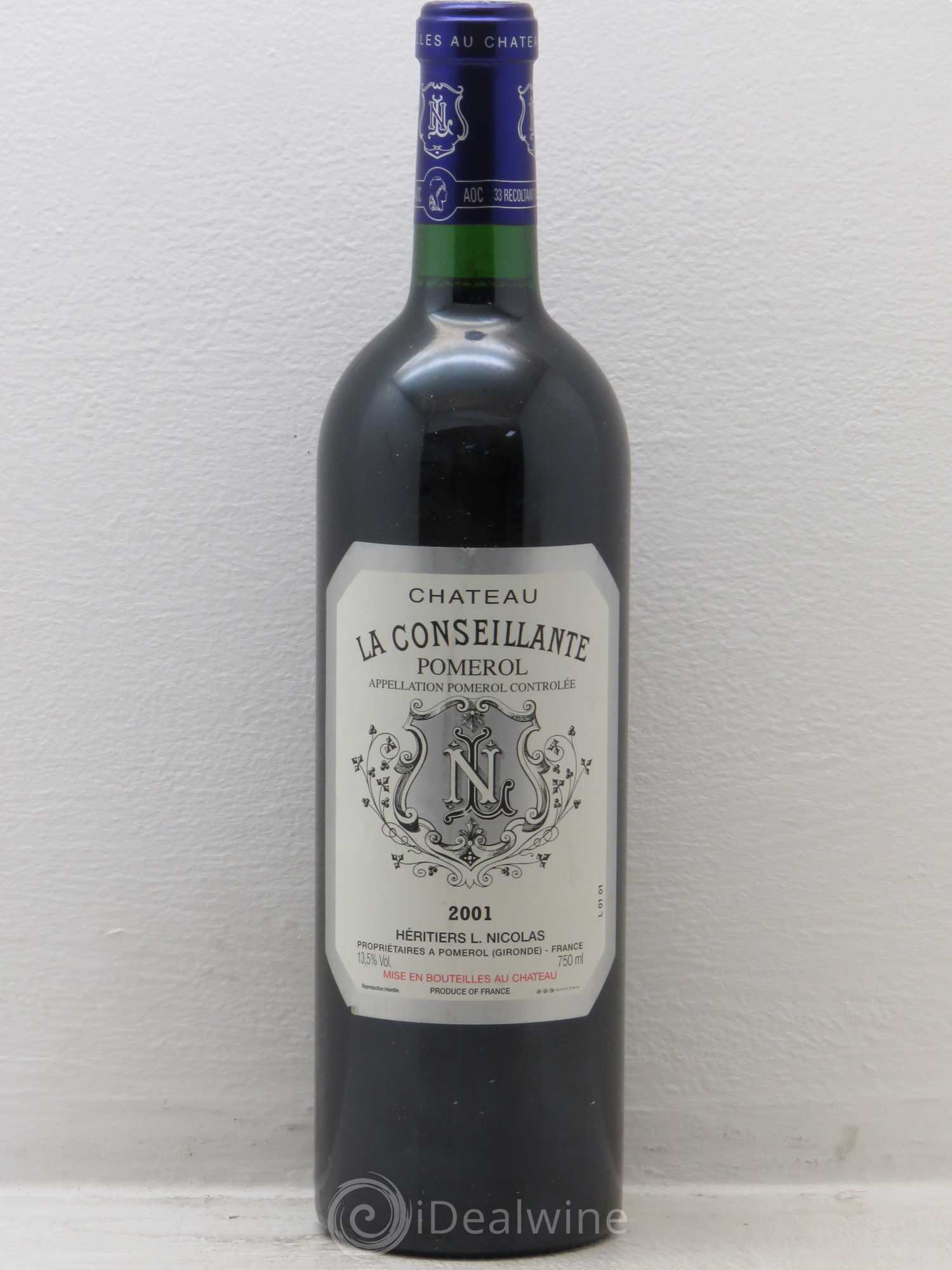Château la Conseillante 2001 - Lot de 1 bouteille - 0