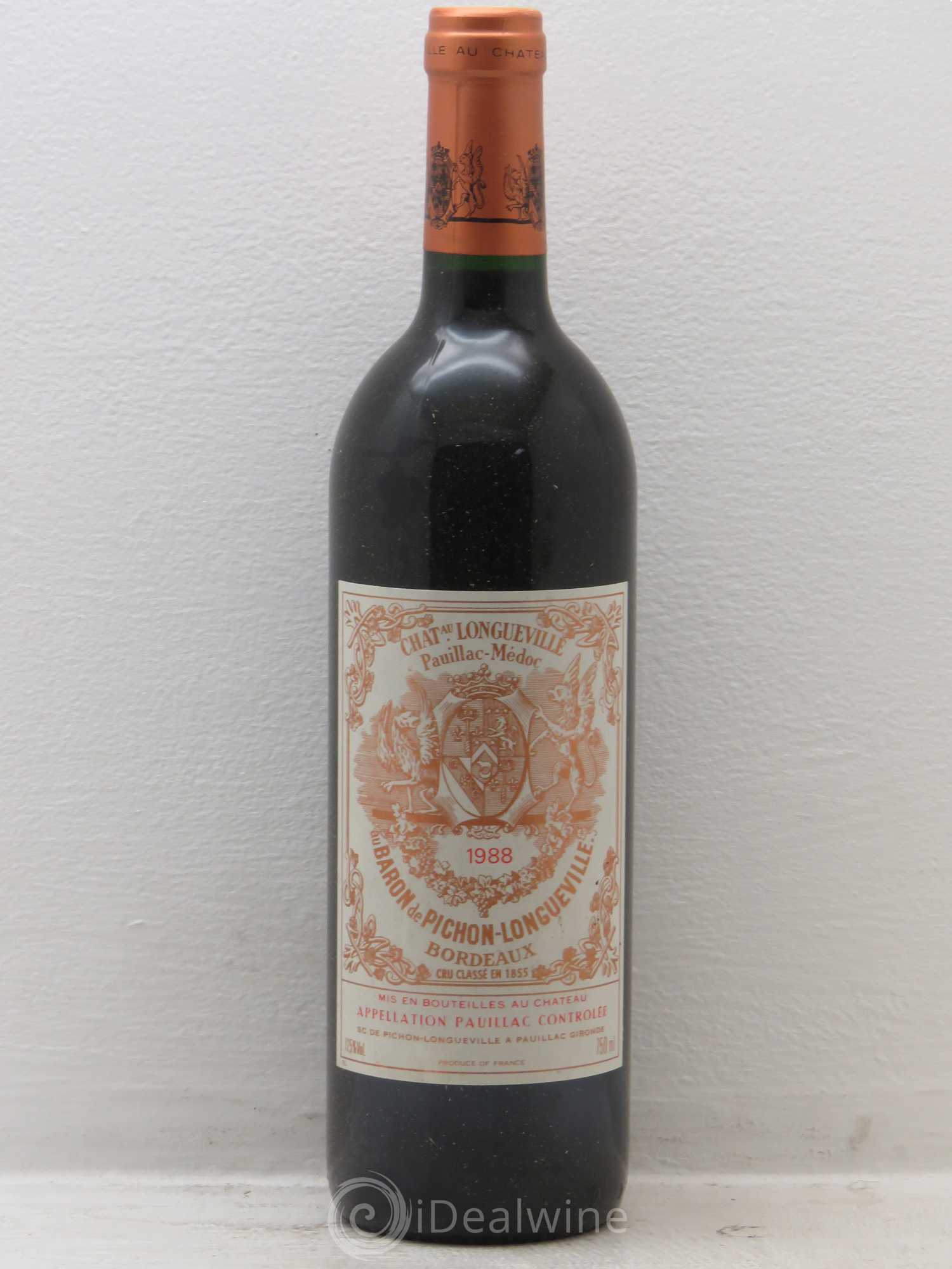 Pichon Longueville Baron 2ème Grand Cru Classé 1988 - Lot de 1 bouteille - 0