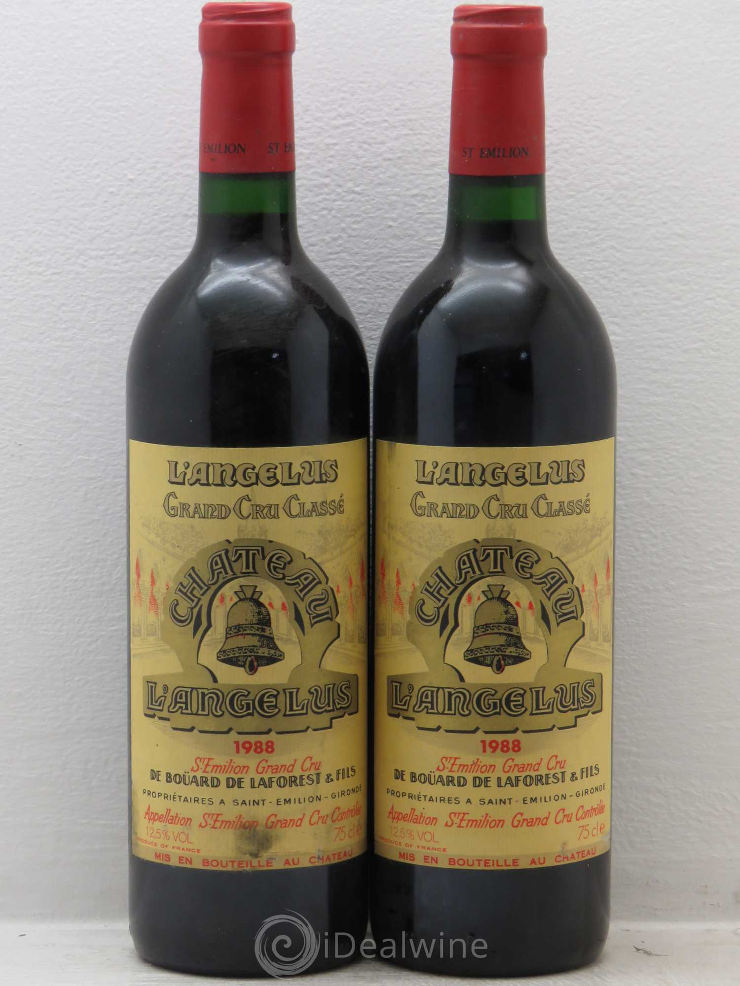 Château Angélus 1er Grand Cru Classé A 1988 - Lot de 2 bouteilles - 0