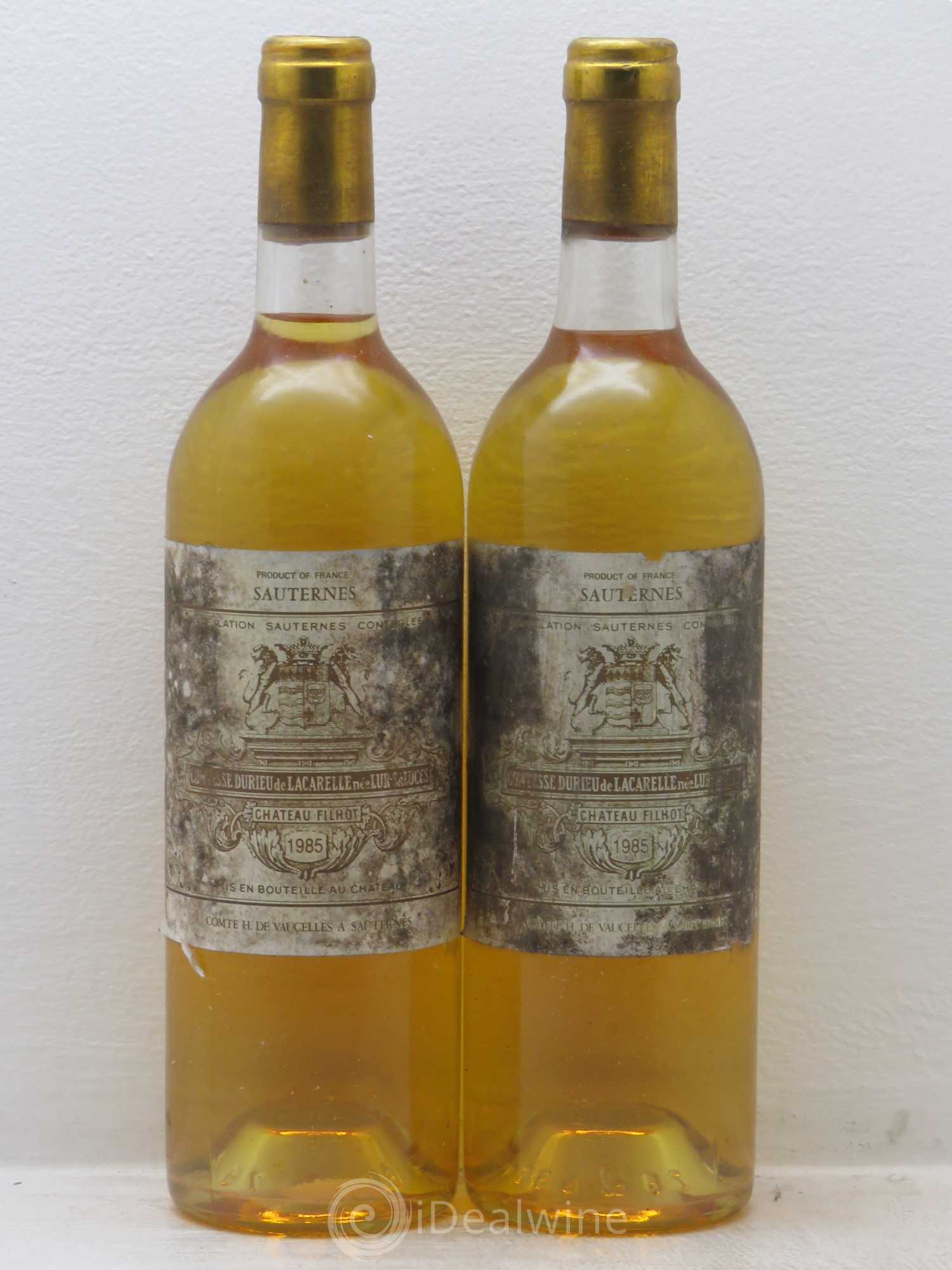 Château Filhot 2ème Grand Cru Classé 1985 - Lotto di 2 bottiglie - 0