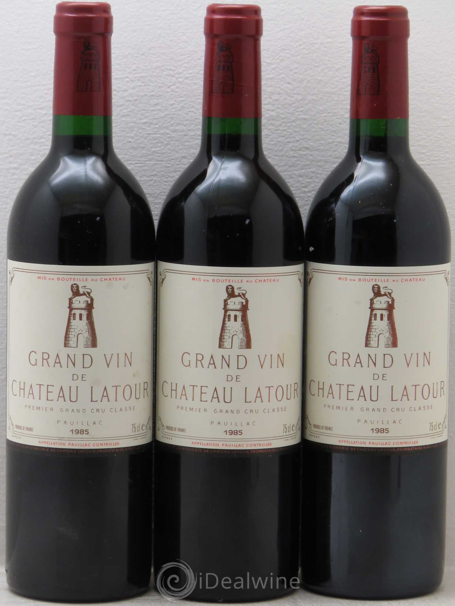 Château Latour 1er Grand Cru Classé 1985 - Lot de 3 bouteilles - 0