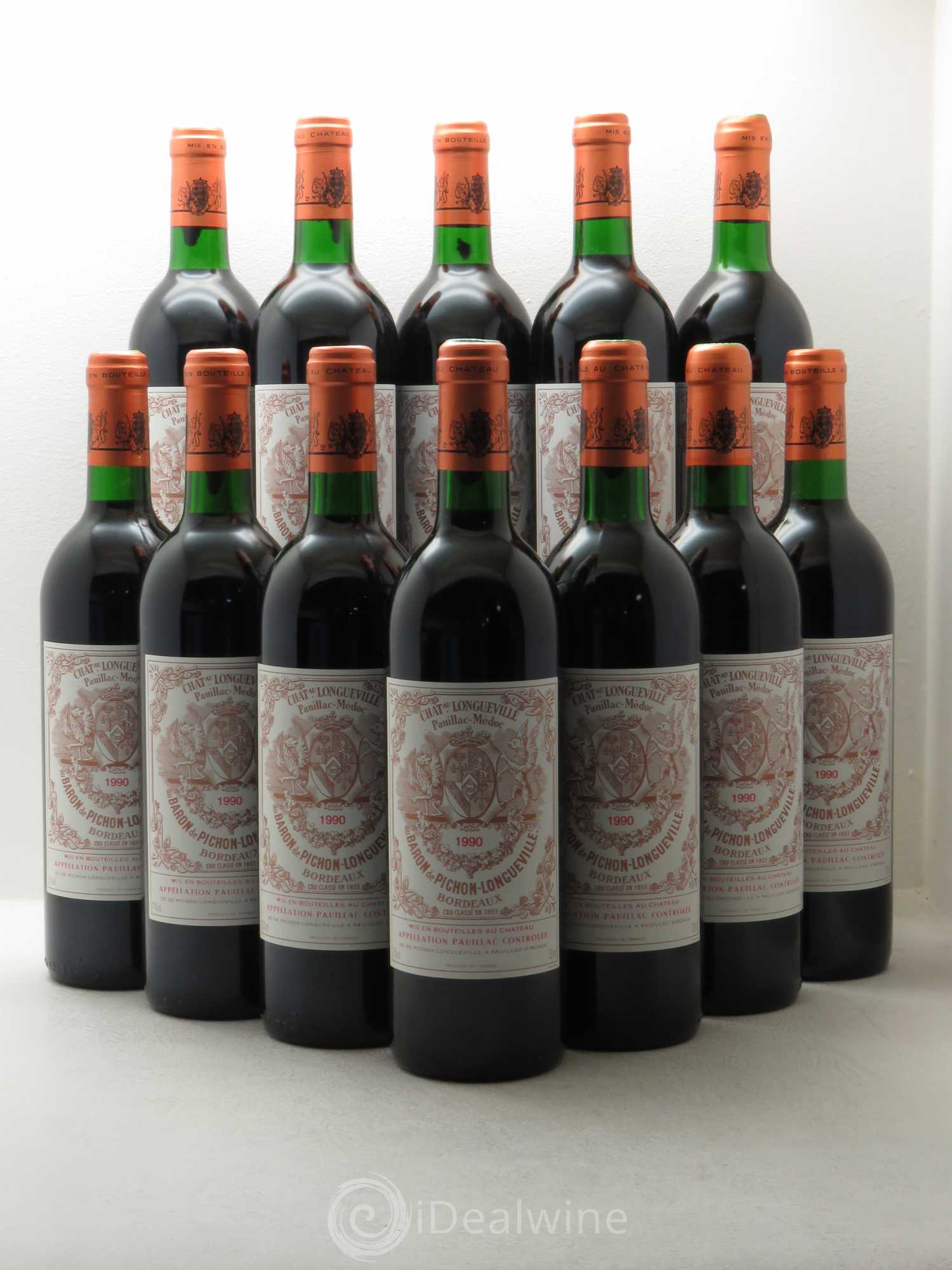 Pichon Longueville Baron 2ème Grand Cru Classé 1990 - Lot de 12 bouteilles - 0