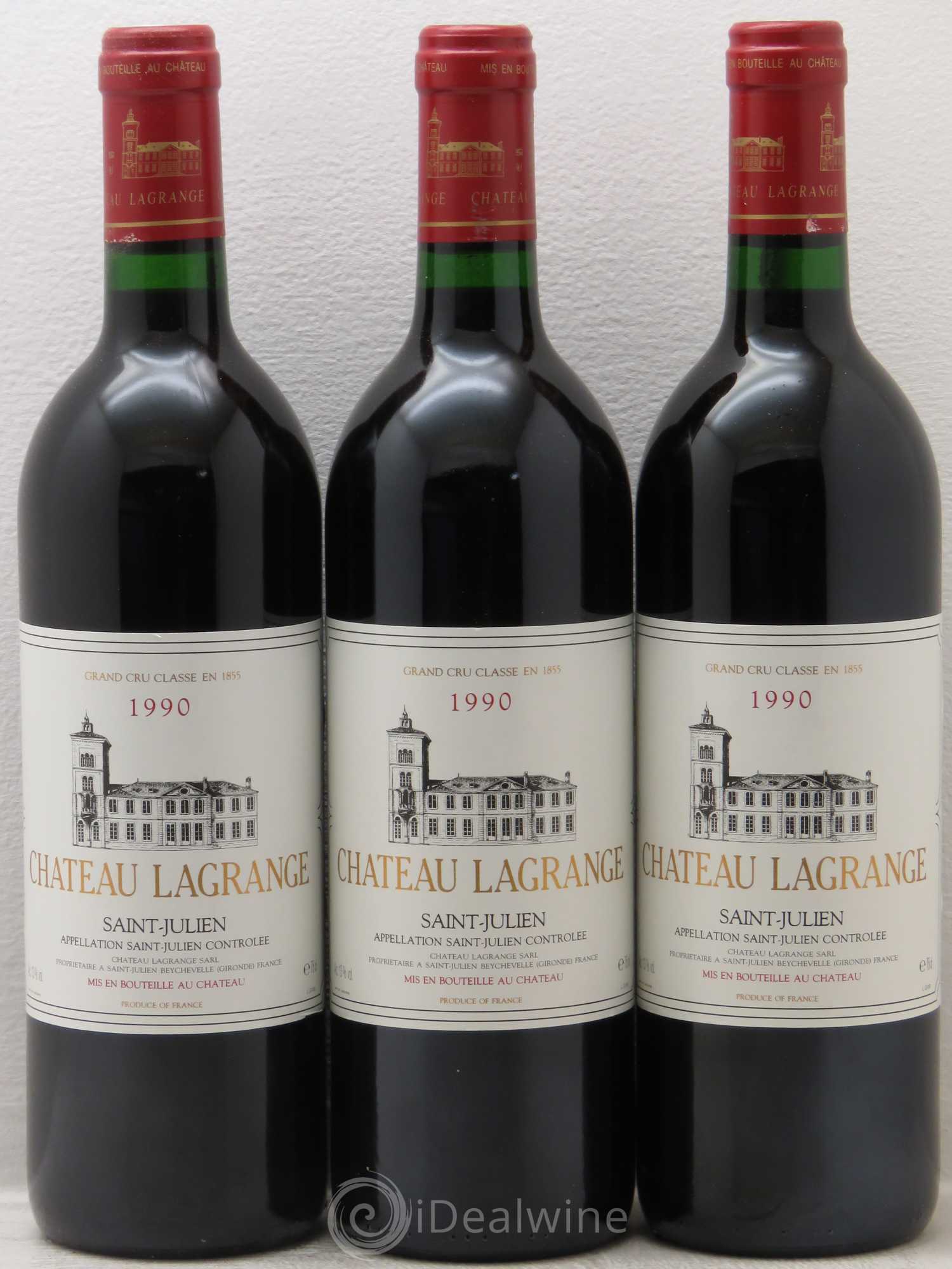 Château Lagrange 3ème Grand Cru Classé 1990 - Lot de 3 bouteilles - 0