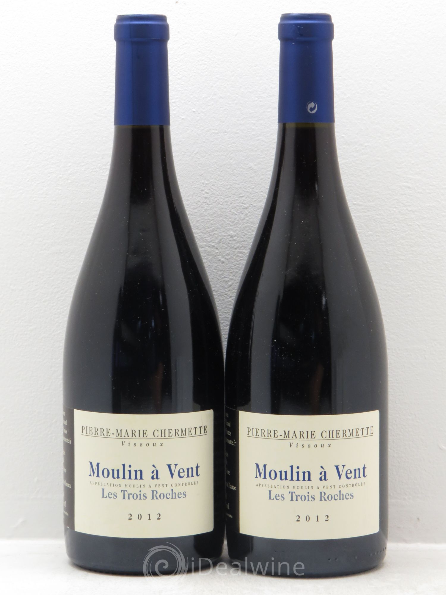 Moulin-à-Vent Les Trois Roches Domaine du Vissoux - P-M. Chermette 2012 - Lot de 2 bouteilles - 0