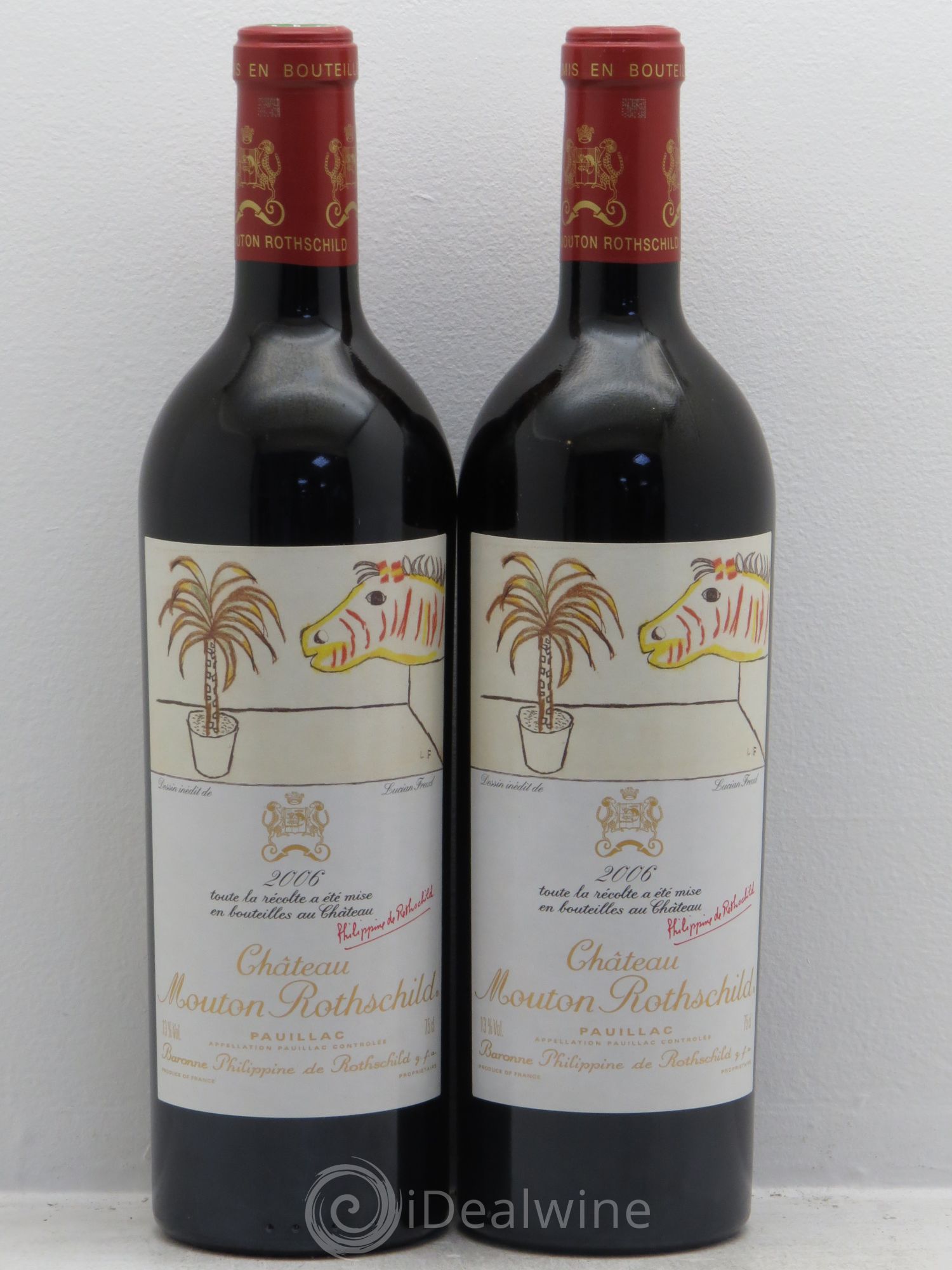 Château Mouton Rothschild 1er Grand Cru Classé 2006 - Lot de 2 bouteilles - 0