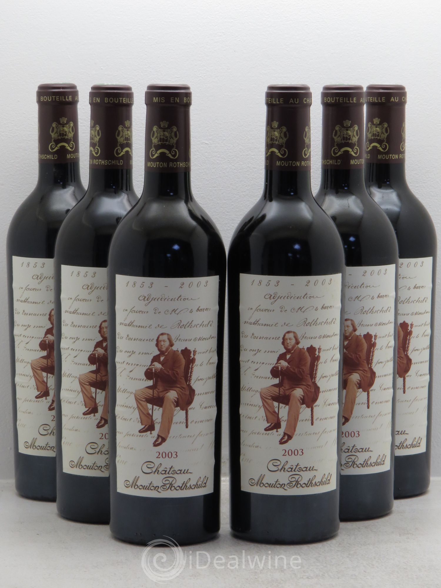 Château Mouton Rothschild 1er Grand Cru Classé 2003 - Lot de 6 bouteilles - 0