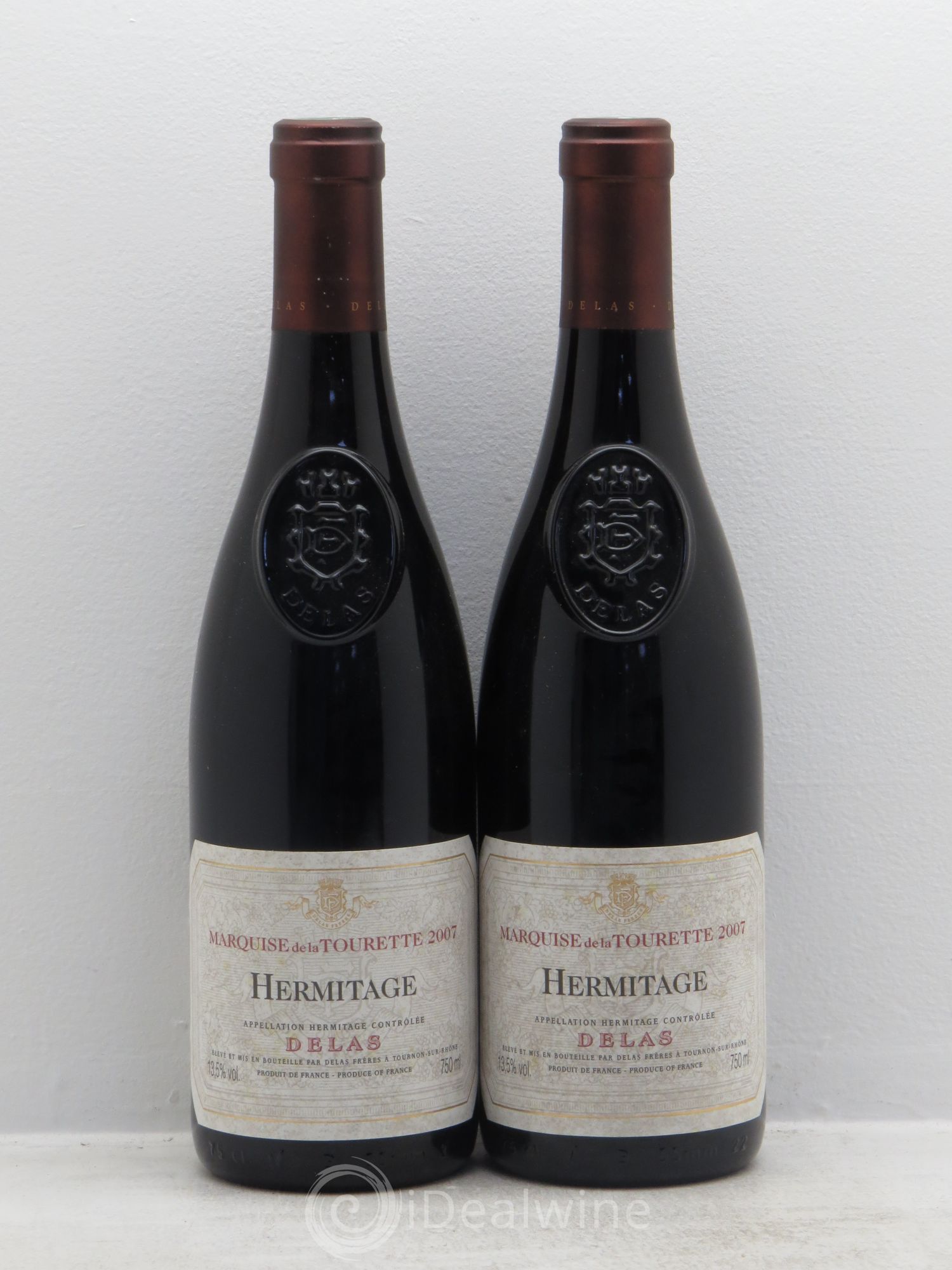 Hermitage Marquise de la Tourette Delas Frères 2007 - Lot de 2 bouteilles - 0