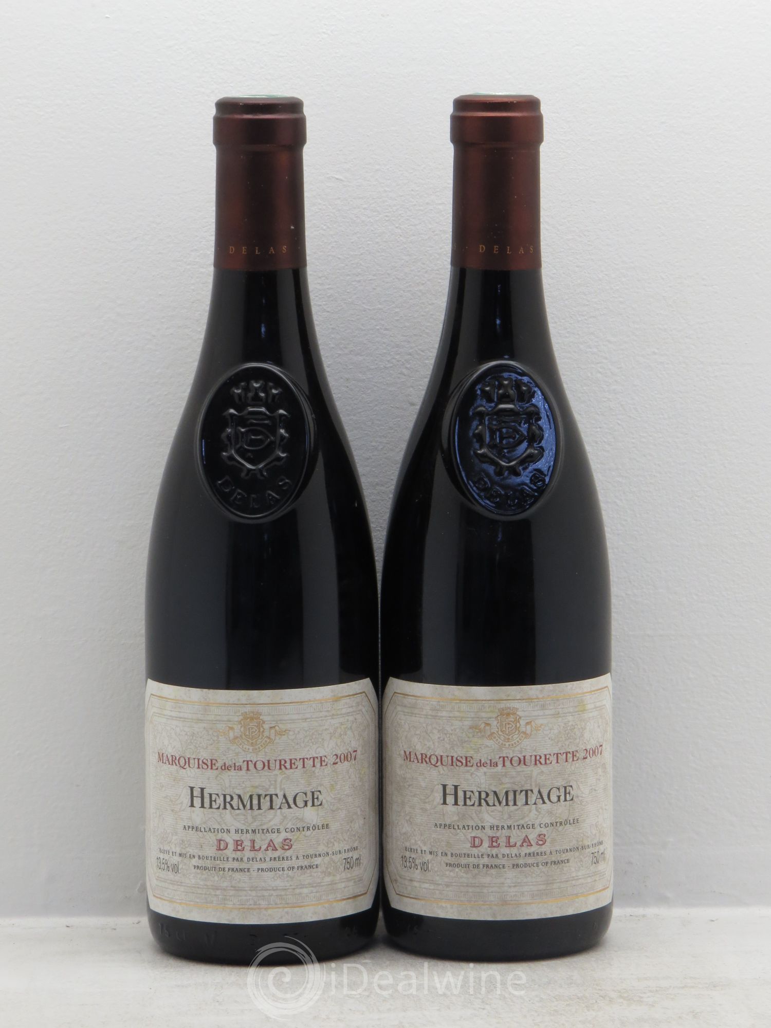 Hermitage Marquise de la Tourette Delas Frères 2007 - Lot de 2 bouteilles - 0