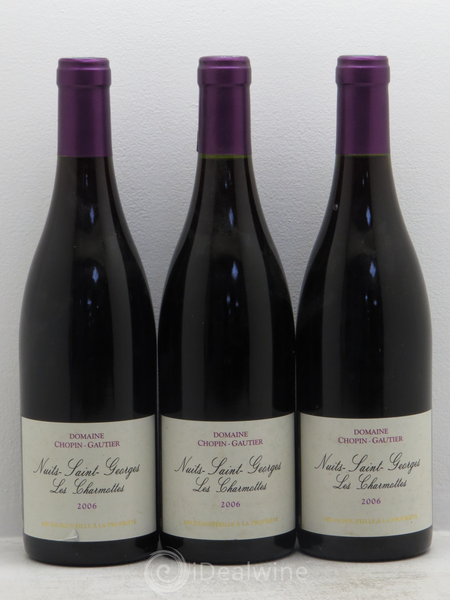 Nuits-Saint-Georges Les Charmottes Chopin Gautier 2006 - Posten von 3 Flaschen - 0