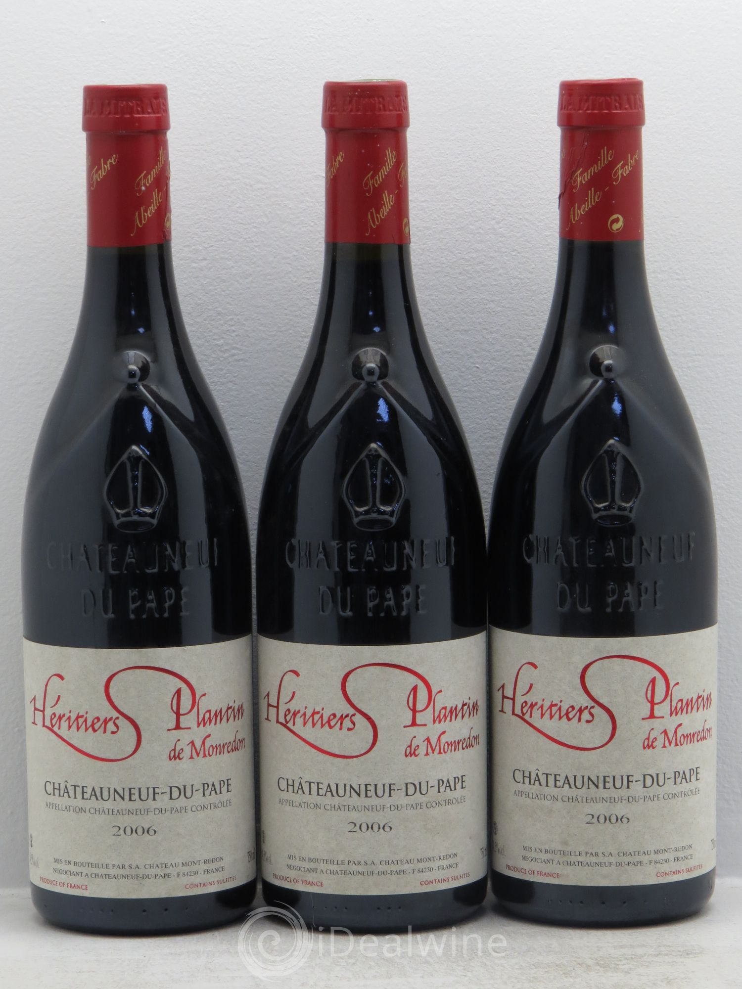 Châteauneuf-du-Pape Héritiers Plantin de Monredon 2006 - Posten von 3 Flaschen - 0