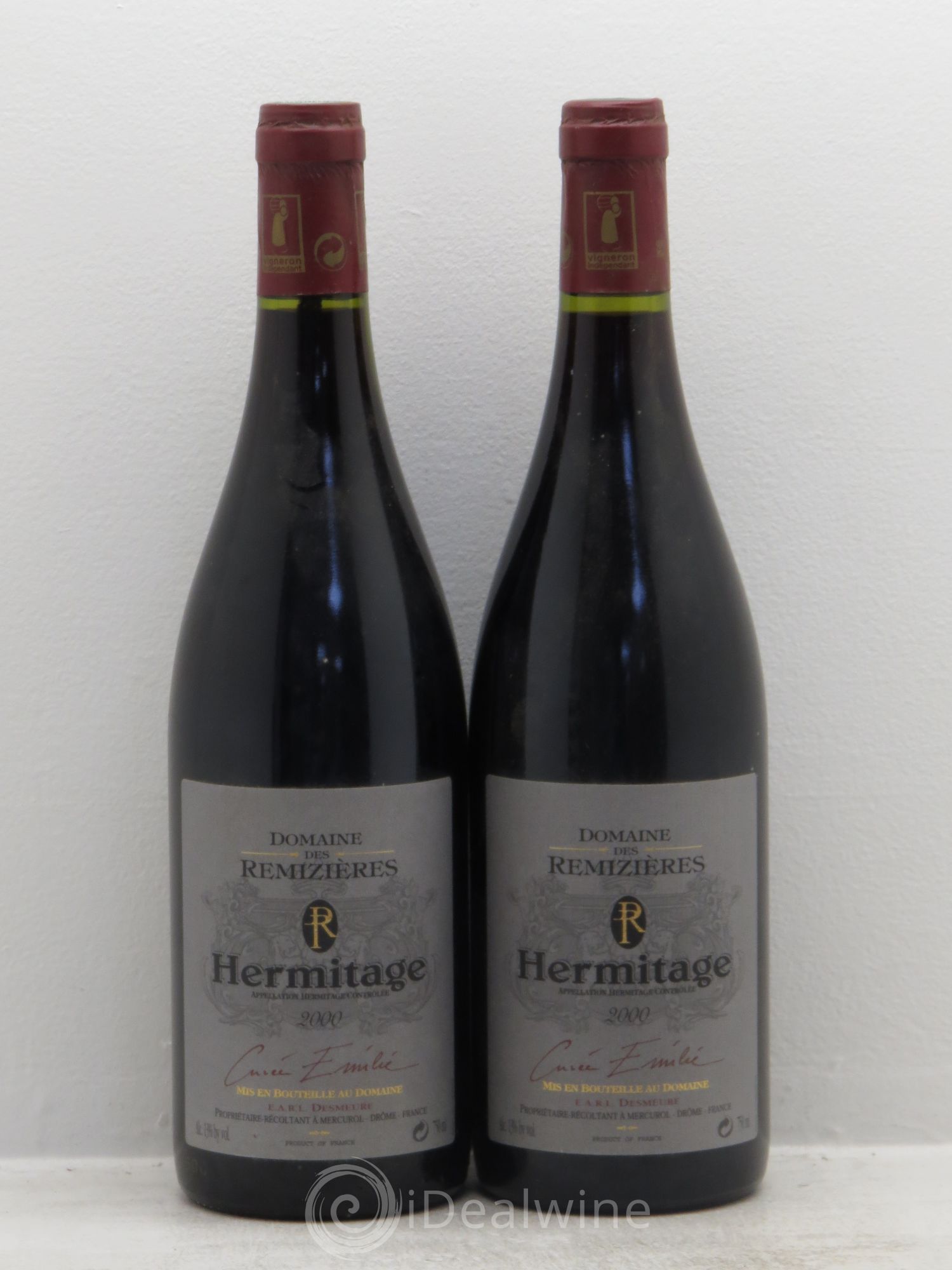 Hermitage Cuvée Emilie Rémizières (Domaine des) 2000 - Lot de 2 bouteilles - 0