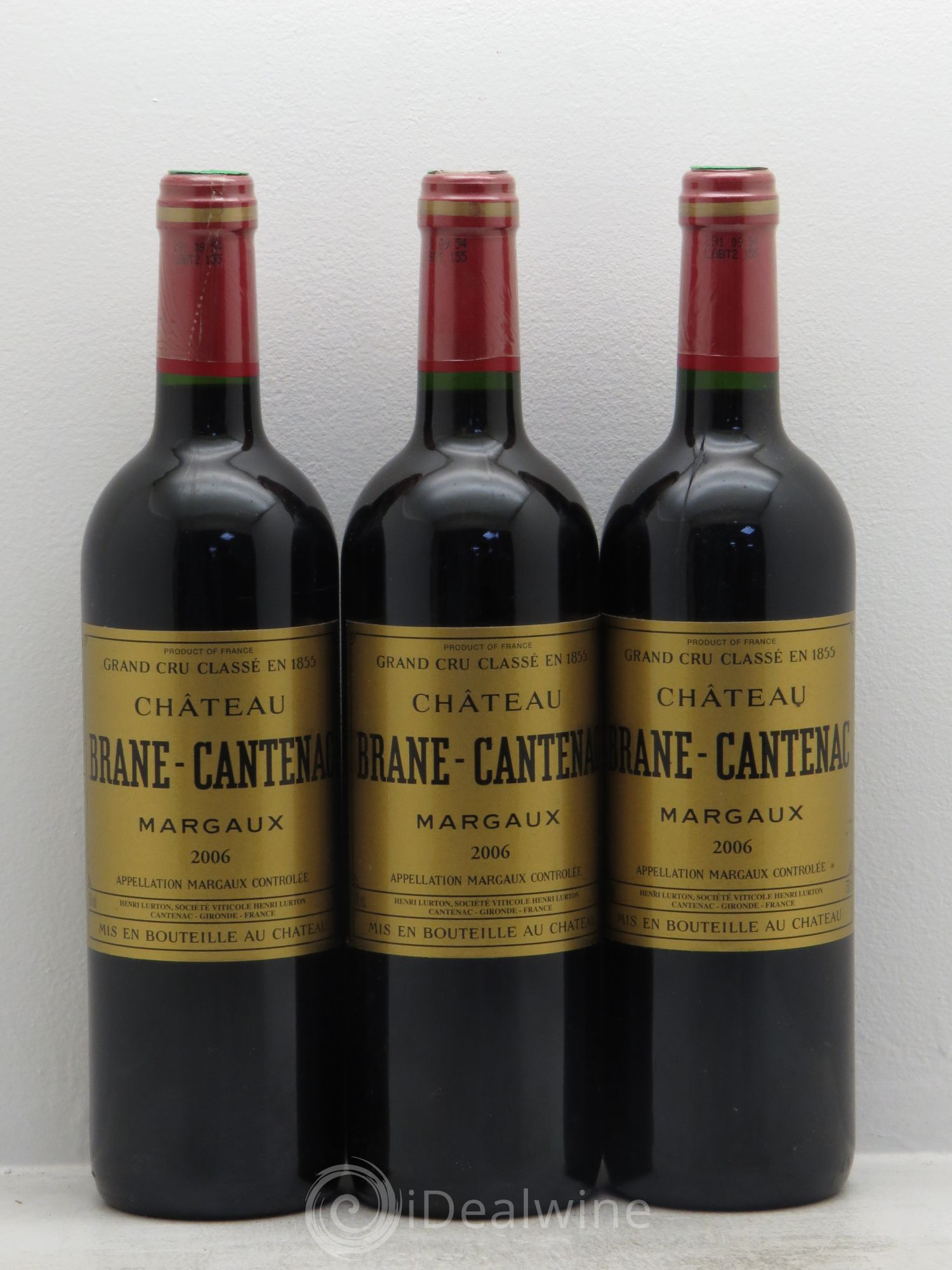Château Brane Cantenac 2ème Grand Cru Classé 2006 - Lotto di 3 bottiglie - 0
