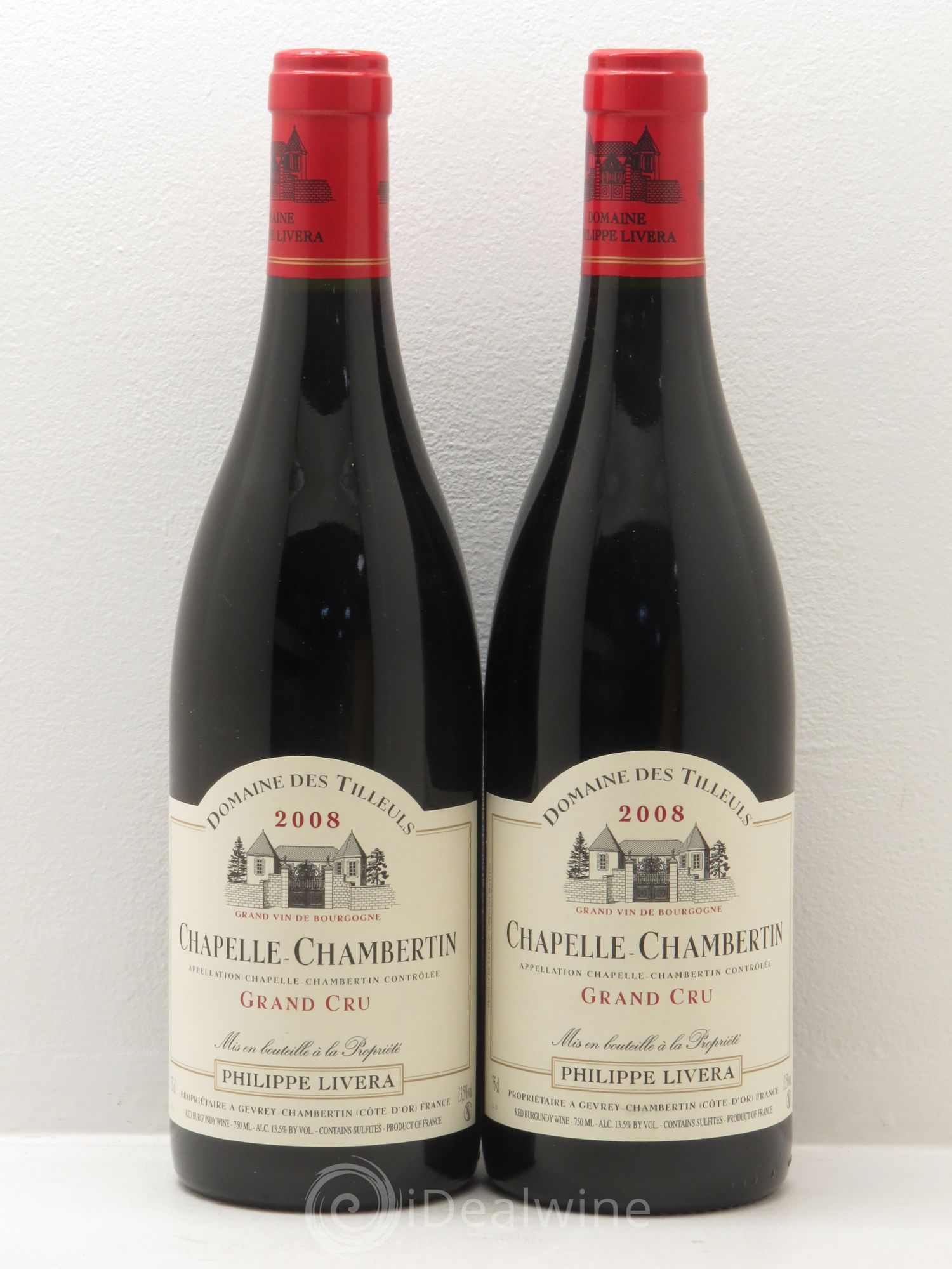 Chapelle-Chambertin Grand Cru Tilleuls (Domaine des) - Philippe Livera 2008 - Lot de 2 bouteilles - 0