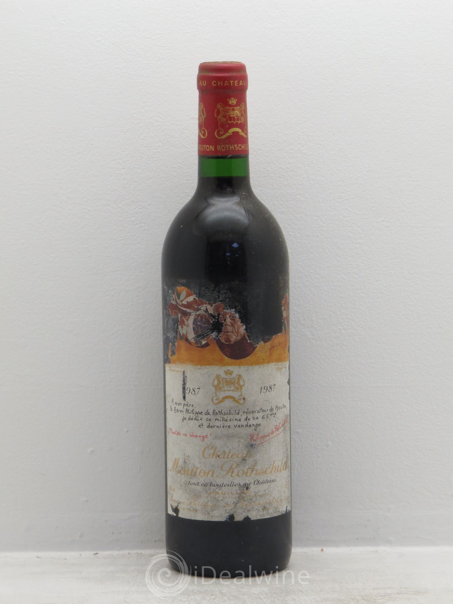 Château Mouton Rothschild 1er Grand Cru Classé 1987 - Lot de 1 bouteille - 0