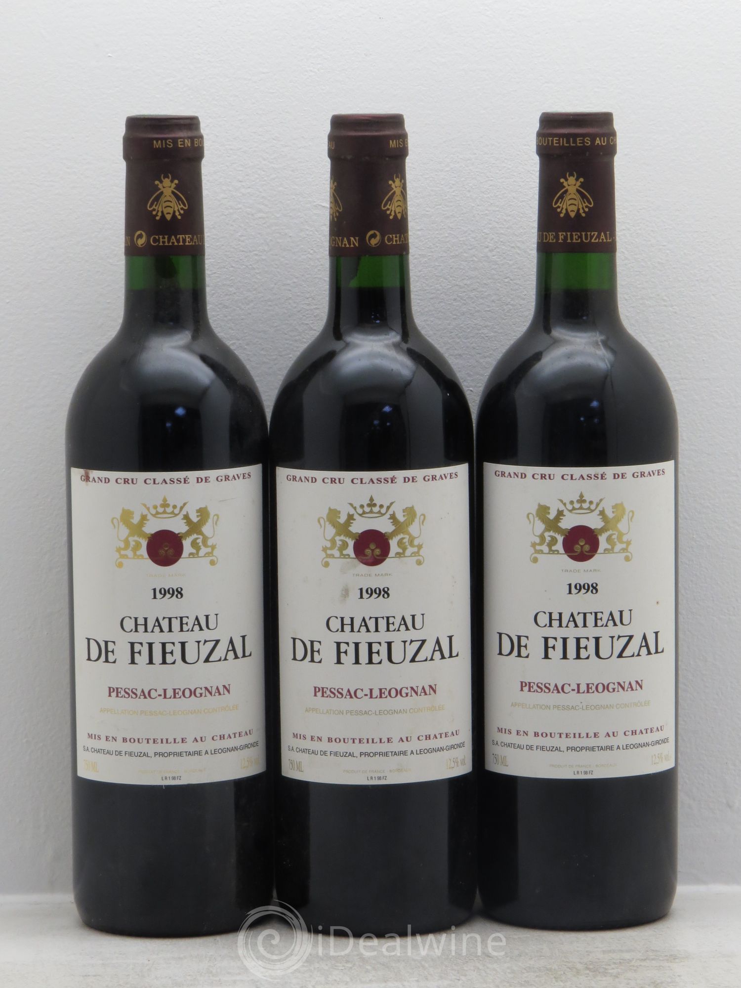 Château de Fieuzal Cru Classé de Graves 1998 - Lot de 3 bouteilles - 0
