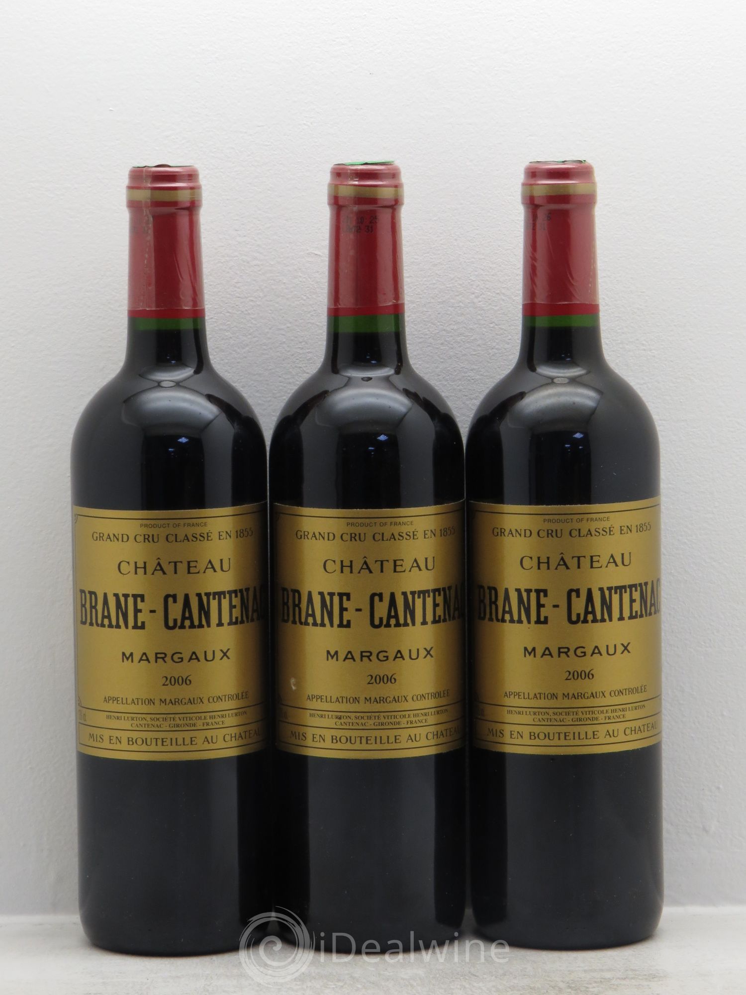 Château Brane Cantenac 2ème Grand Cru Classé 2006 - Lotto di 3 bottiglie - 0