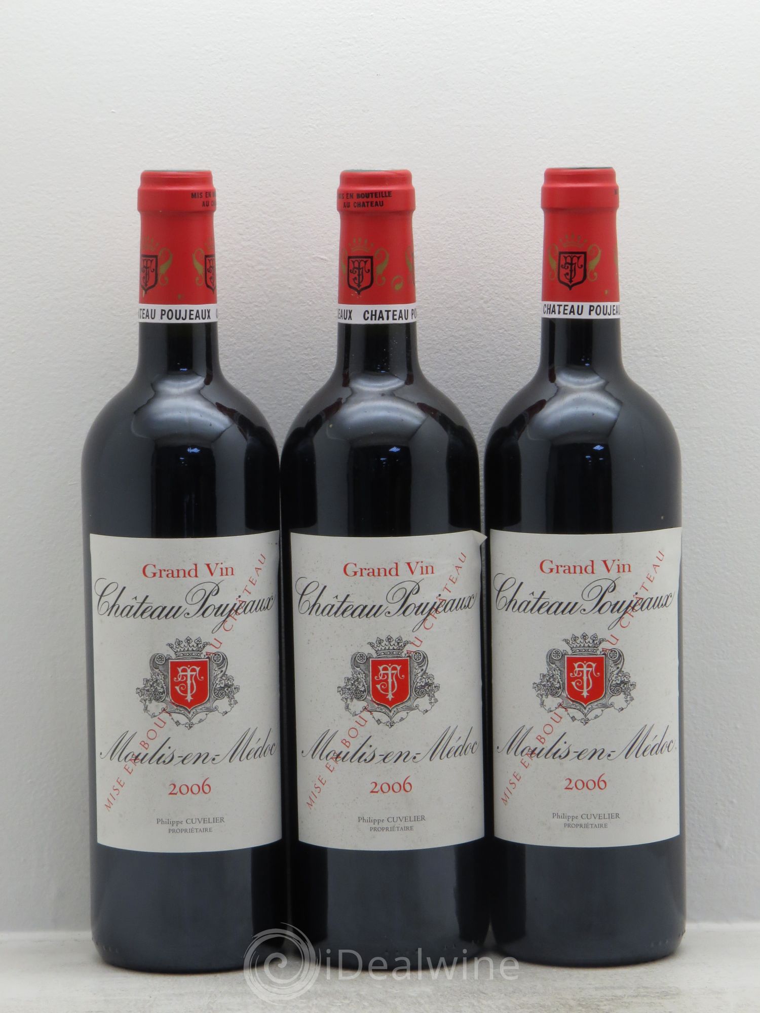 Château Poujeaux 2006 - Lot de 3 bouteilles - 0