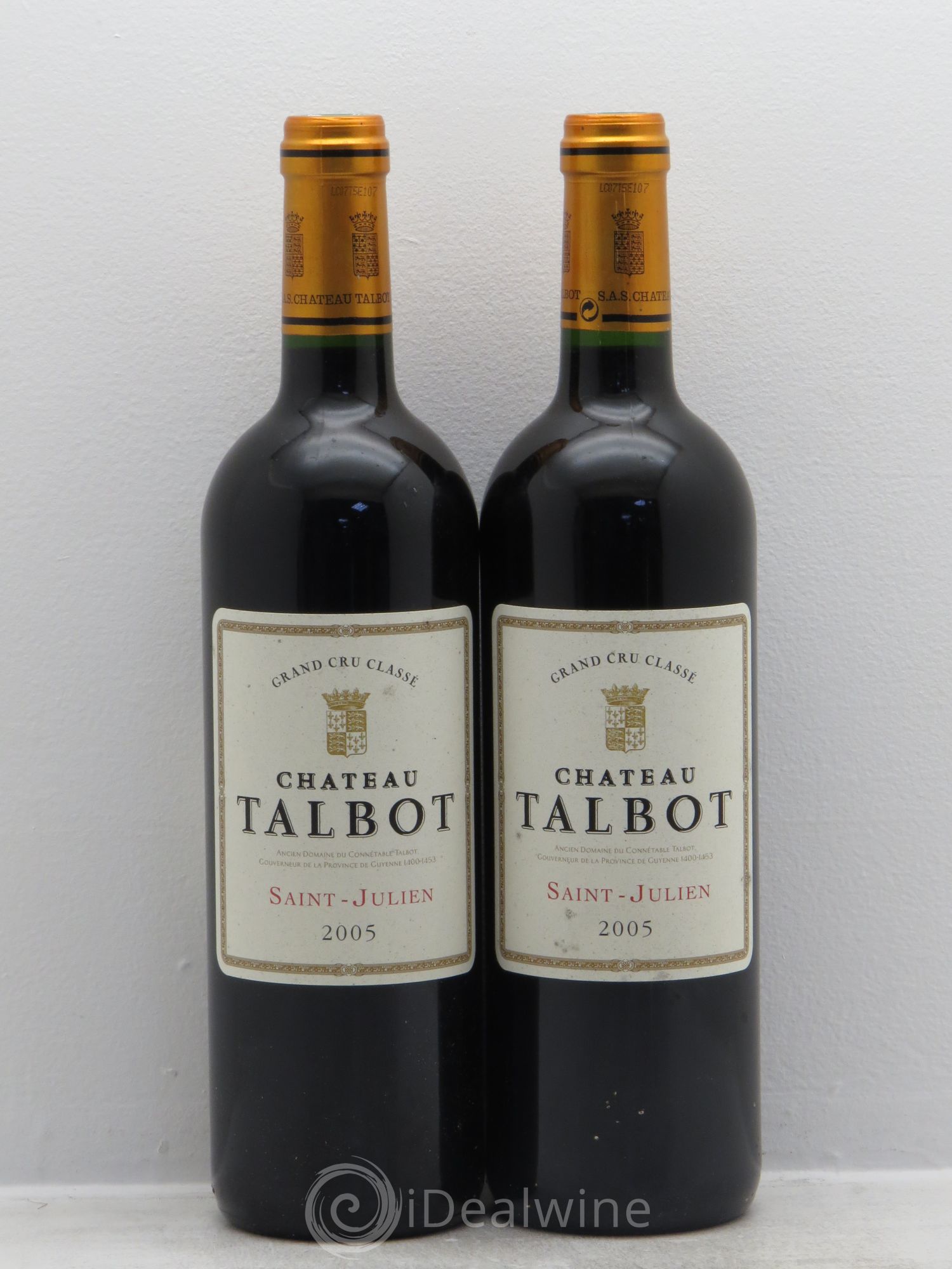 Château Talbot 4ème Grand Cru Classé 2005 - Lot de 2 bouteilles - 0