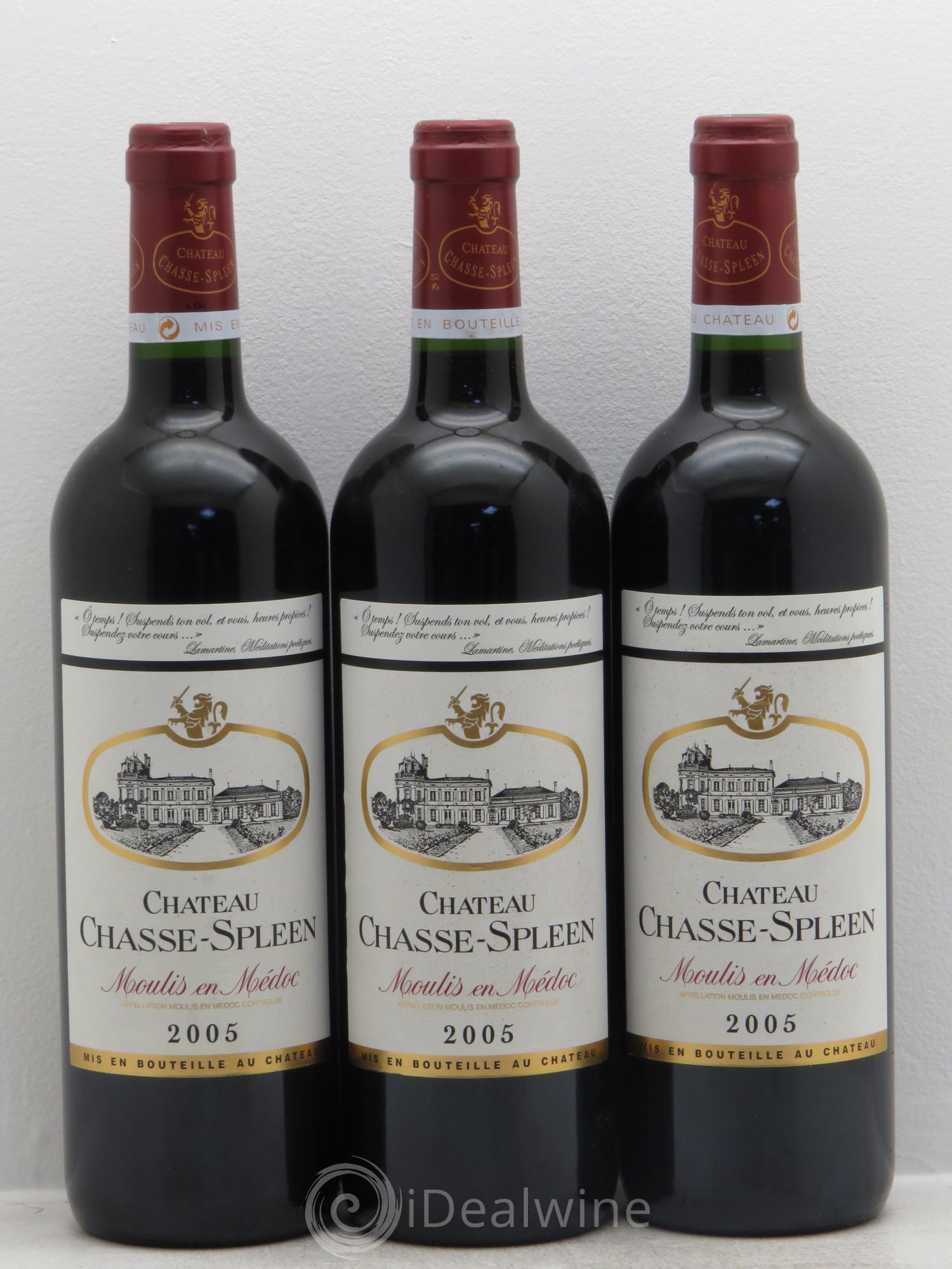 Château Chasse Spleen 2005 - Lot de 3 bouteilles - 0