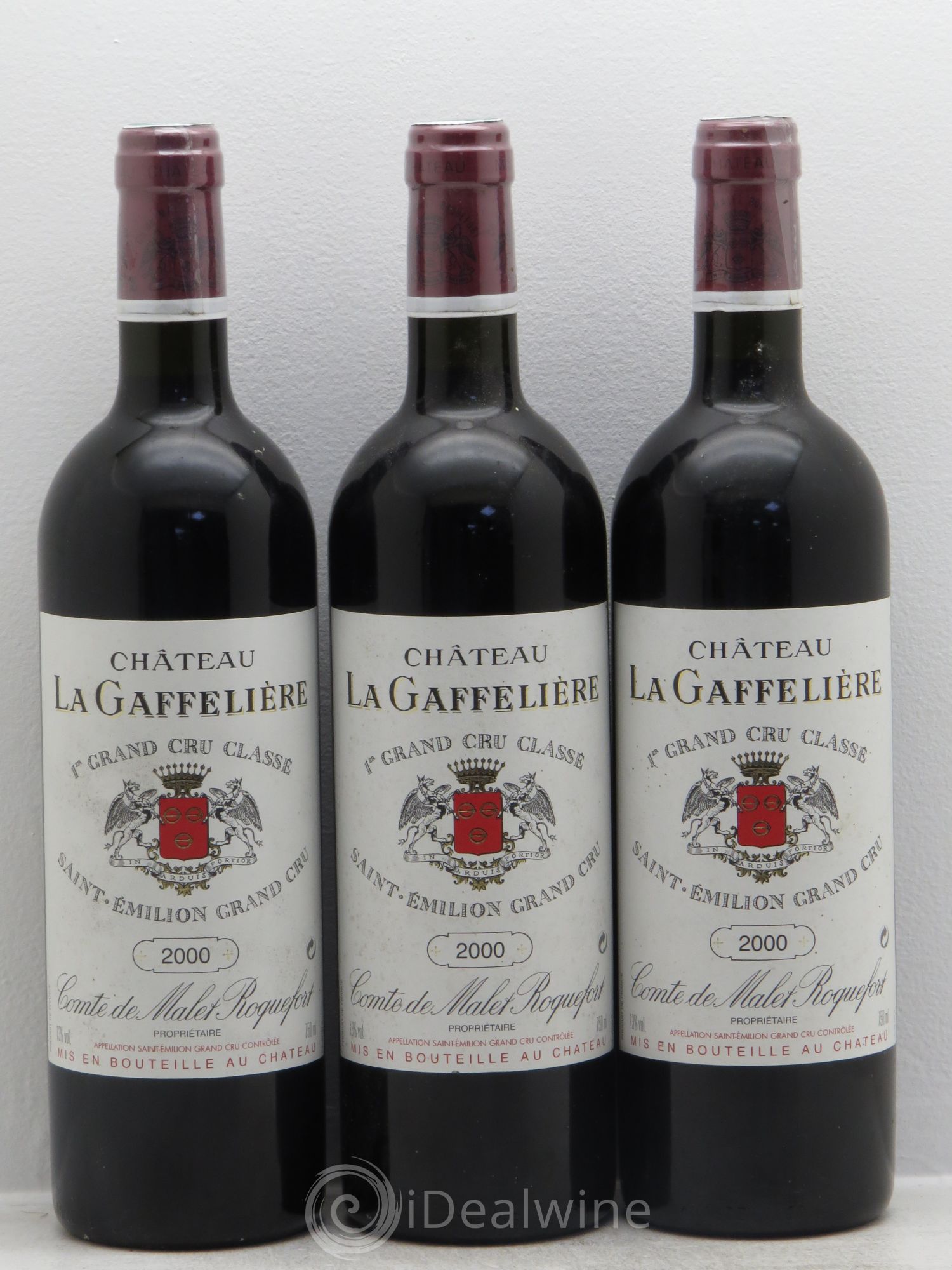 Château la Gaffelière 1er Grand Cru Classé B 2000 - Lot de 3 bouteilles - 0