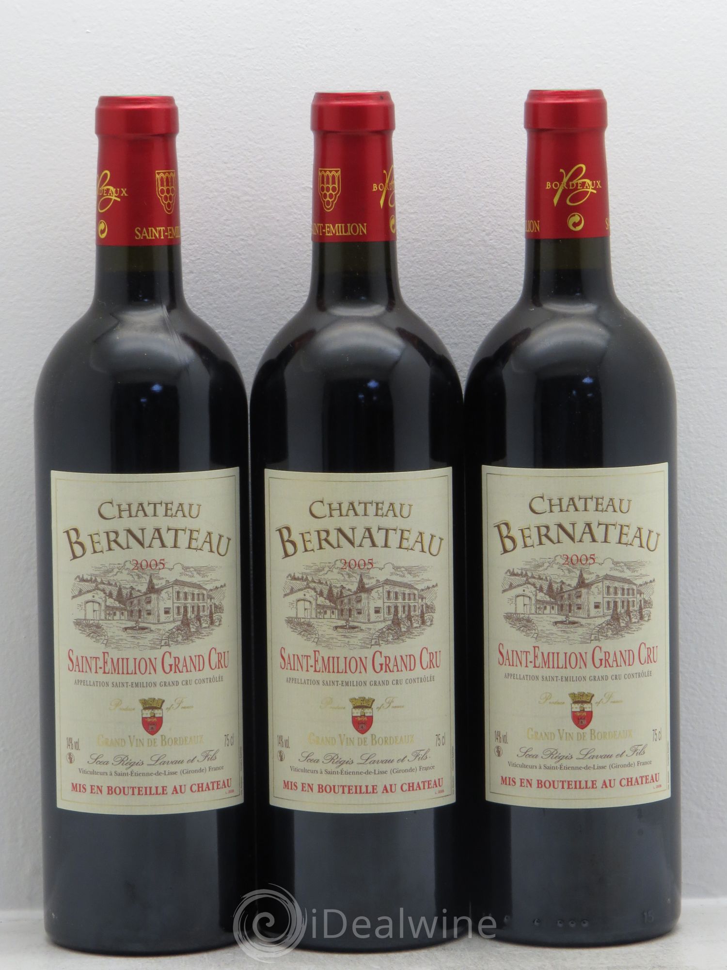 Saint-Émilion bernateau 2005 - Lot de 3 bouteilles - 0