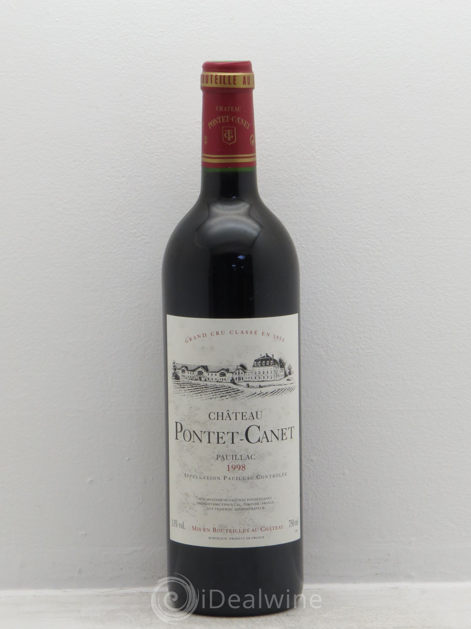 Château Pontet Canet 5ème Grand Cru Classé 1998 - Lot de 1 bouteille - 0